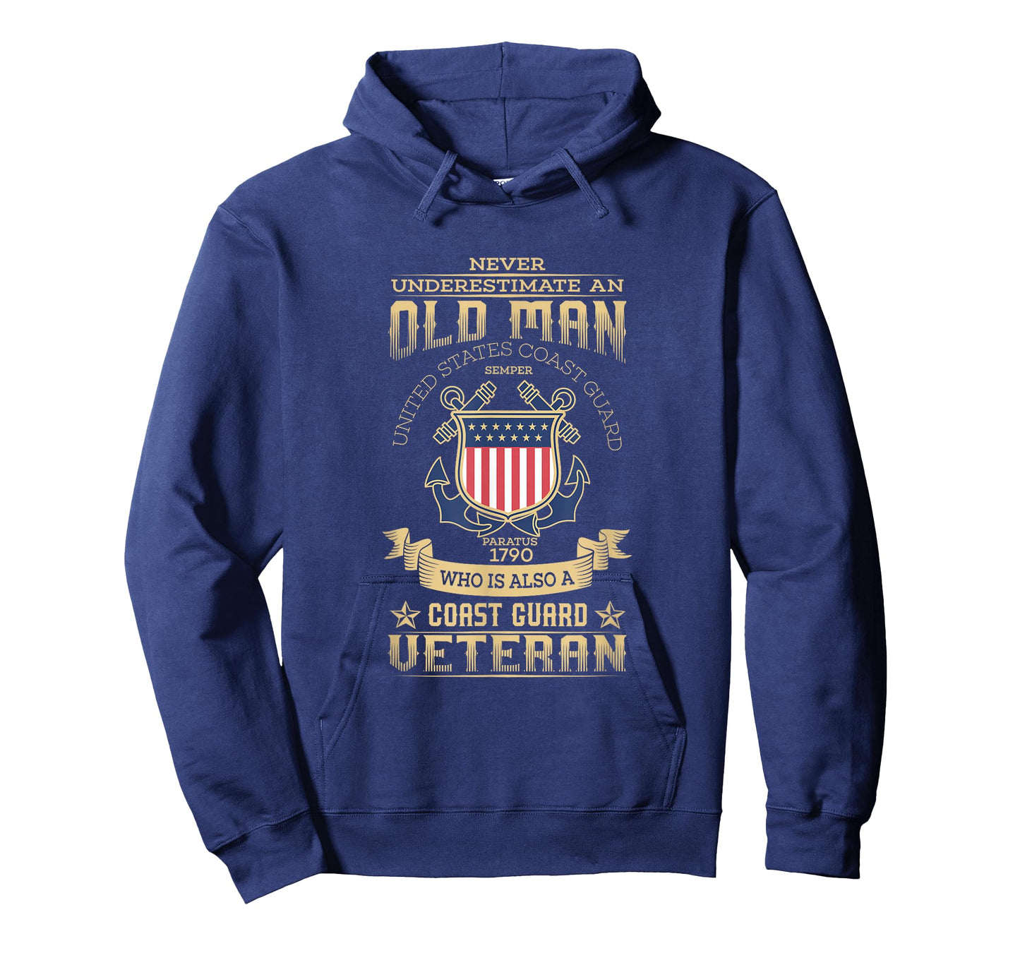 Never Underestimate an Old Man | Coast Guard Gift T-Shirt