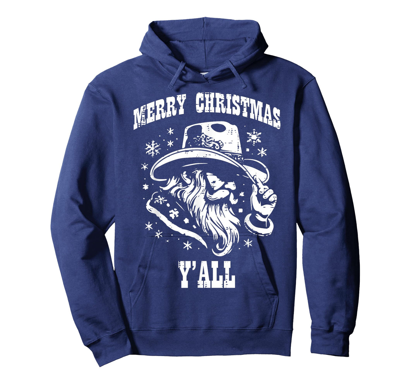 Merry Christmas Yall Santa Cowboy Xmas Country Men Women Kid T-Shirt