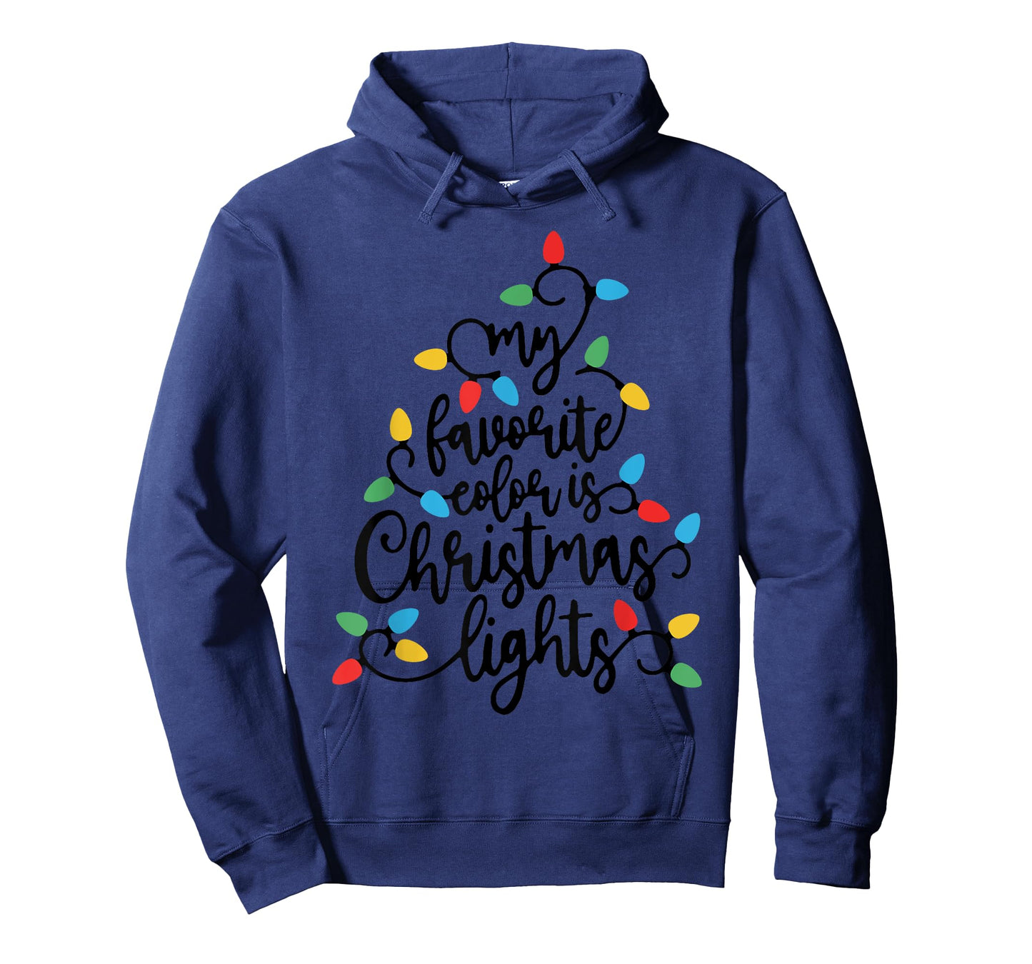 My Favorite Color Is Christmas Lights Funny Xmas Womens Mens T-Shirt