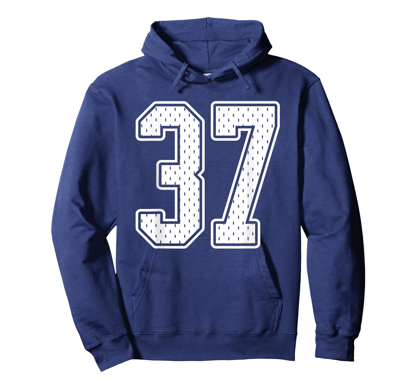 #37 White Vintage Number 37 Sports Fan Jersey Style T-Shirt