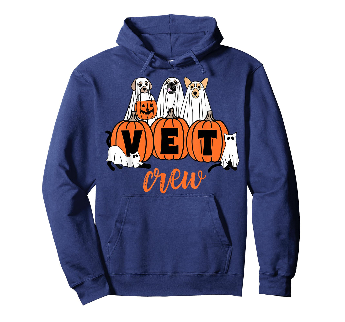 Halloween Vet Crew Pumpkin Dog Cat Ghost Veterinary Vet Tech T-Shirt