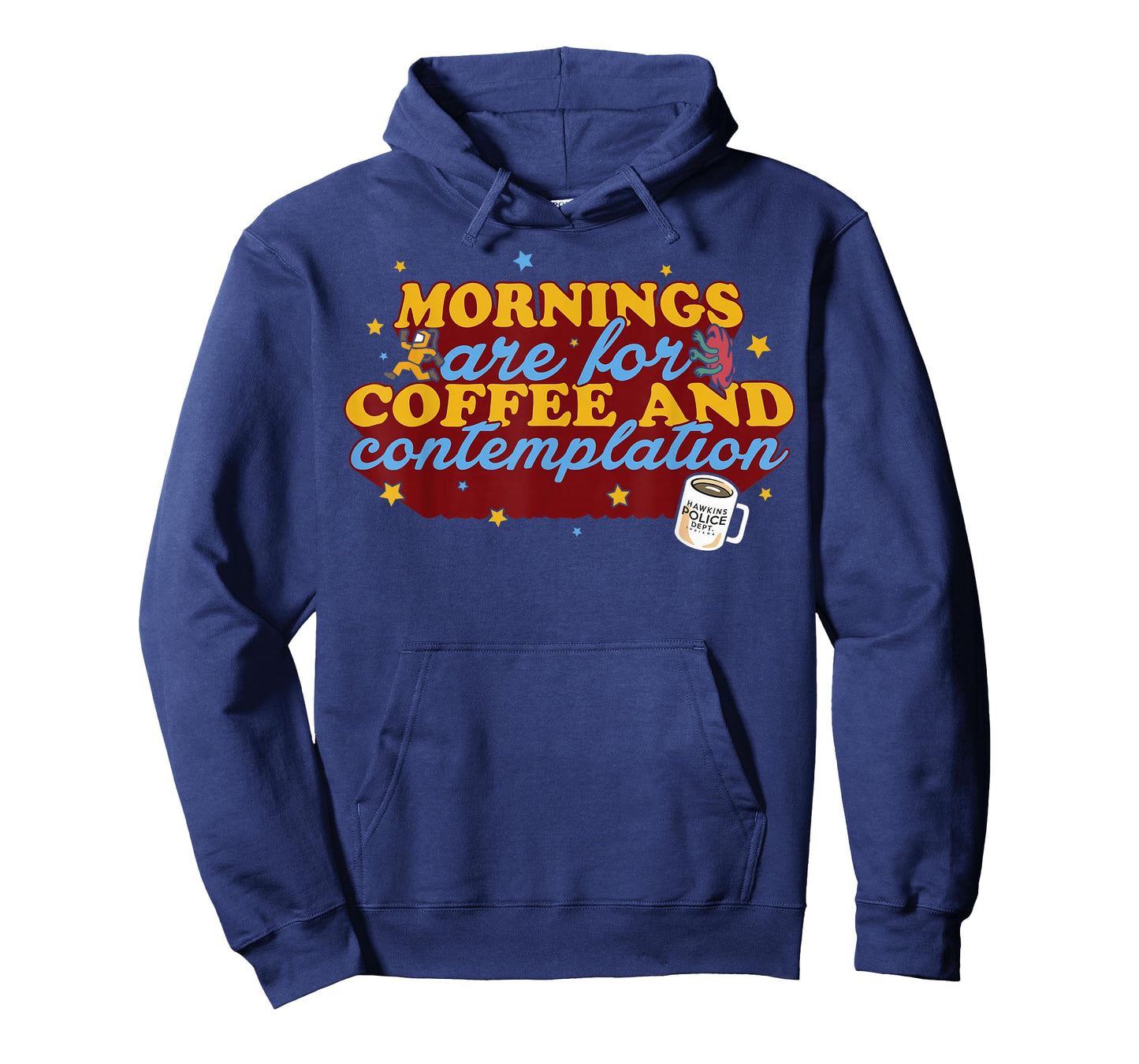 Netflix Stranger Things Coffee And Contemplation Typographic T-Shirt