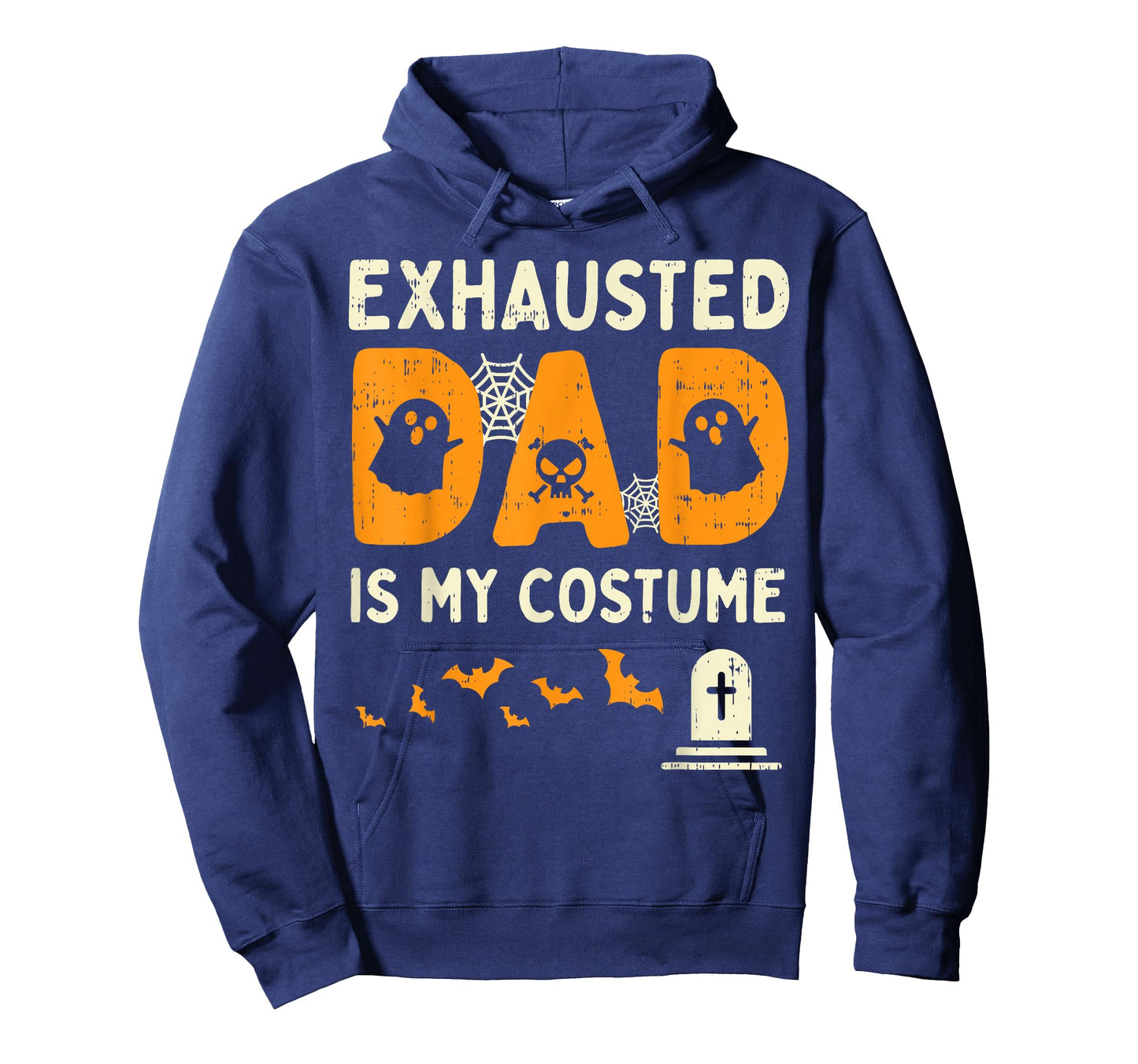 Exhausted Dad Costume Funny Matching Halloween Men Gift T-Shirt