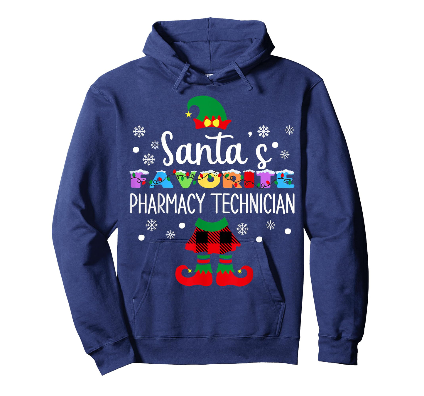 Santa's Fav Pharmacy Technician Christmas Elf for Men Women T-Shirt