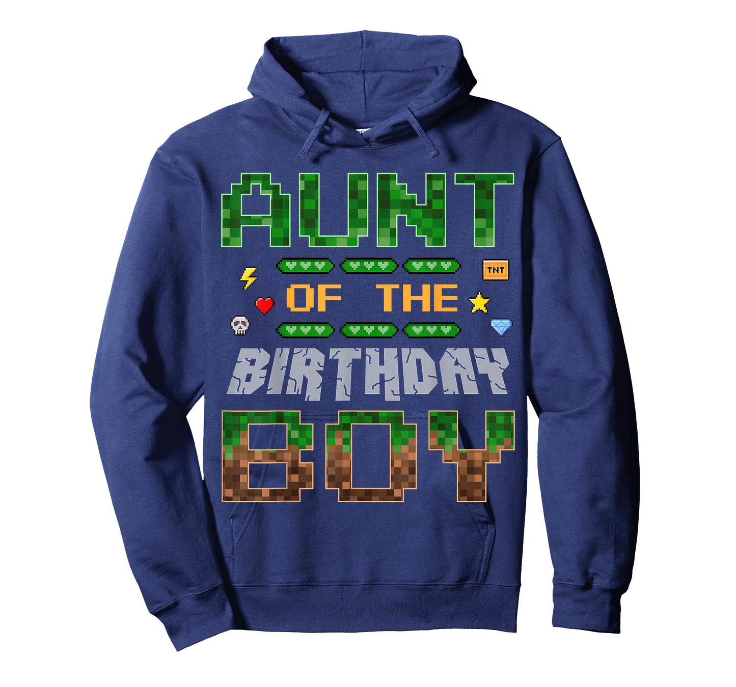 Aunt of The Birthday Boy Pixel Gamer Family Love T-Shirt