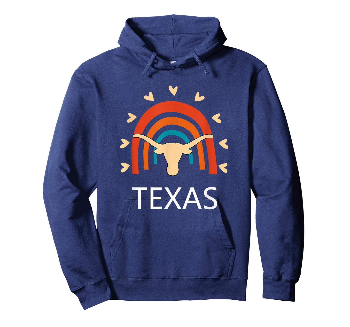 Texas Longhorn Cow Vintage Rainbow Retro T-Shirt