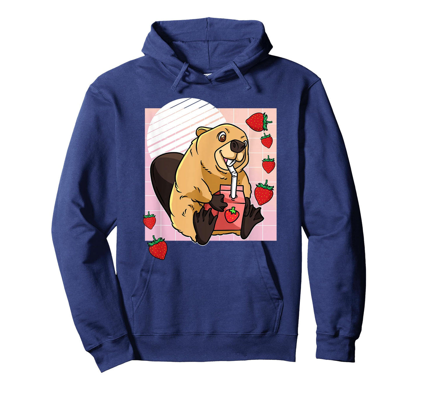 Kawaii Beaver Strawberry Milk 90's Vaporwave T-Shirt