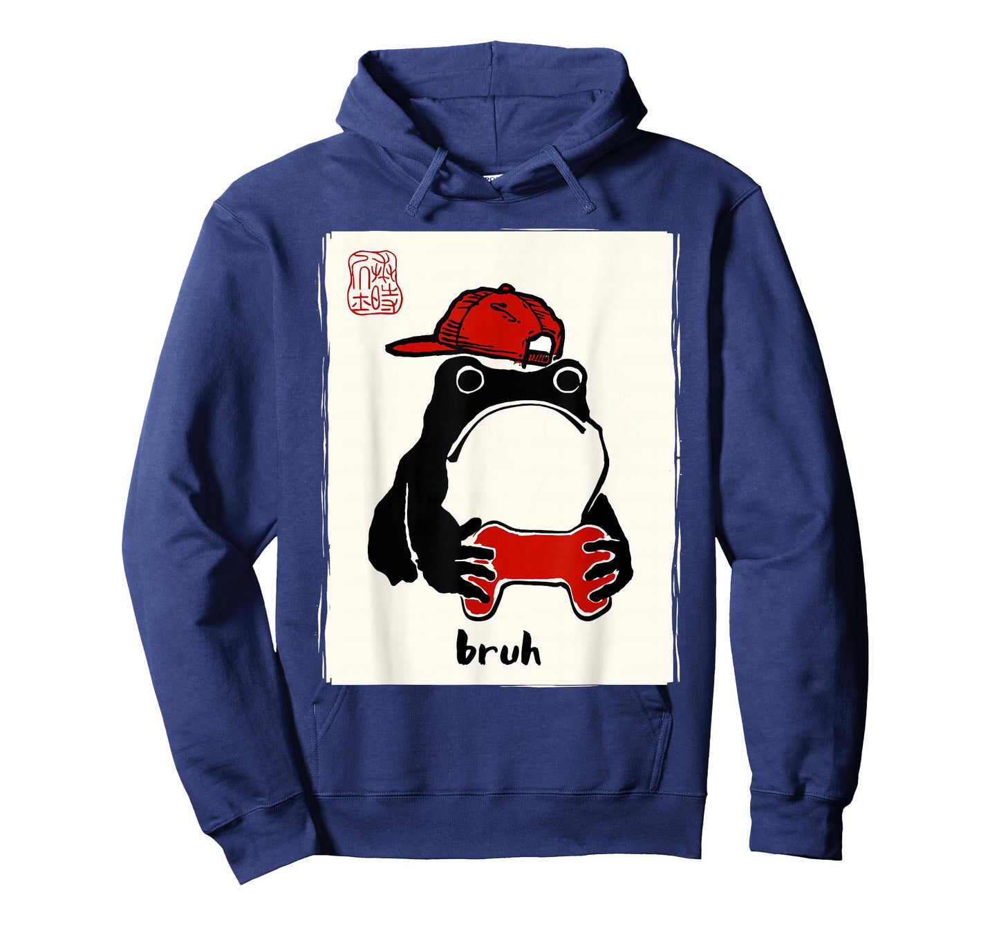 Grumpy Frog Gamer Bruh Ink Painting Japanese Funny Gamer T-Shirt