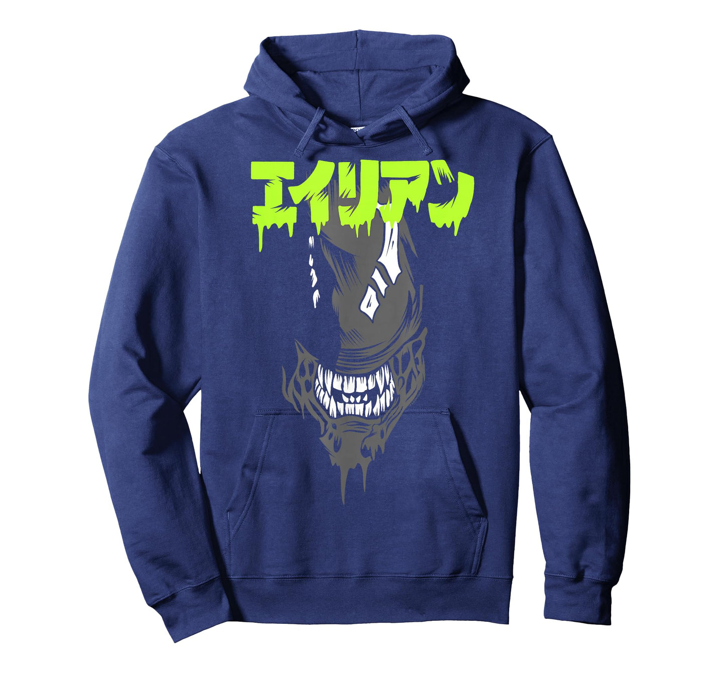 Aliens Iconic Xenomorph Big Angry Face Kanji Style Big Logo T-Shirt
