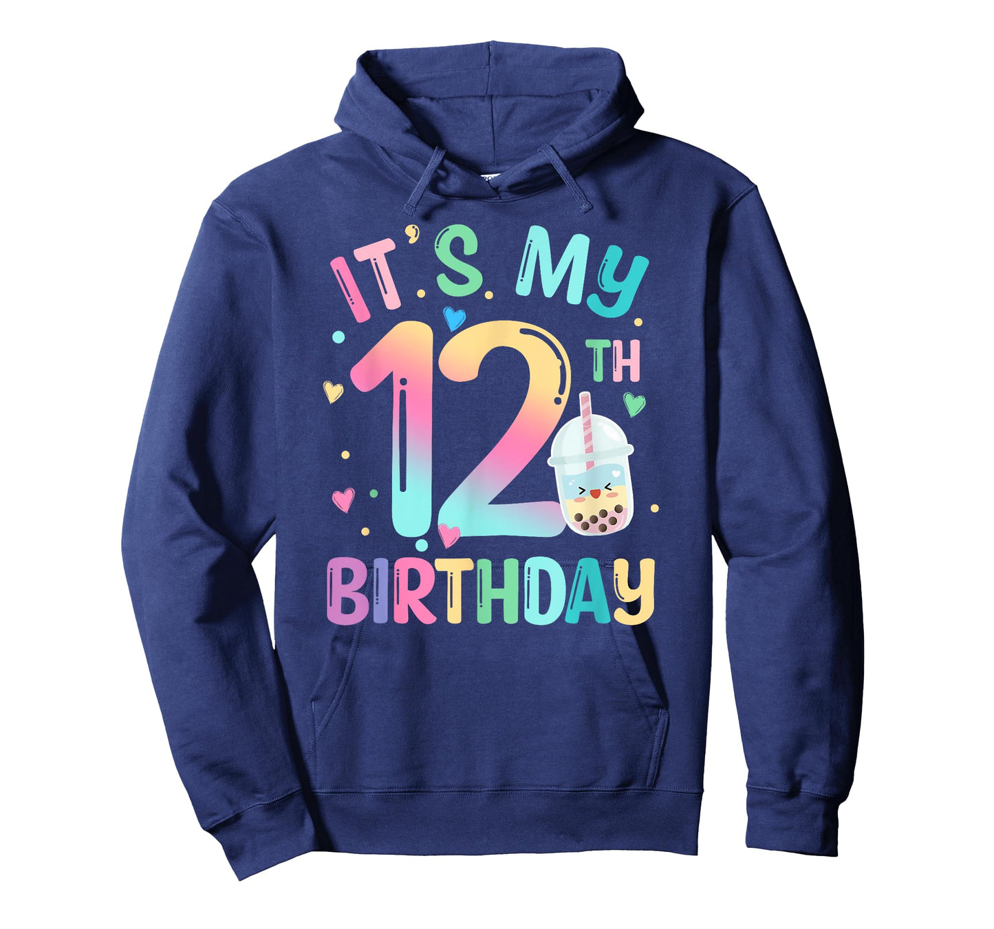 It's My 12th Birthday Bubble Boba Tea Party 12 Year Old Girl T-Shirt