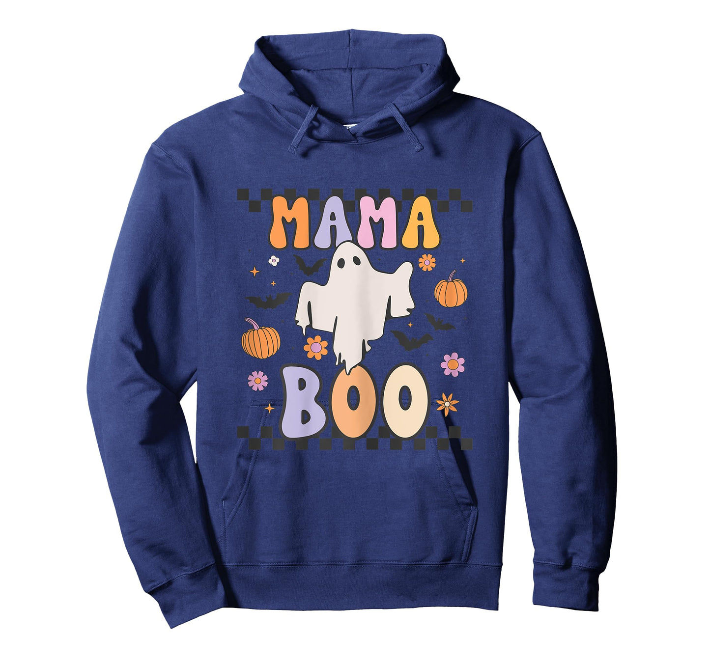 Mama Boo Cute Retro Groovy Ghost Halloween Family Matching T-Shirt