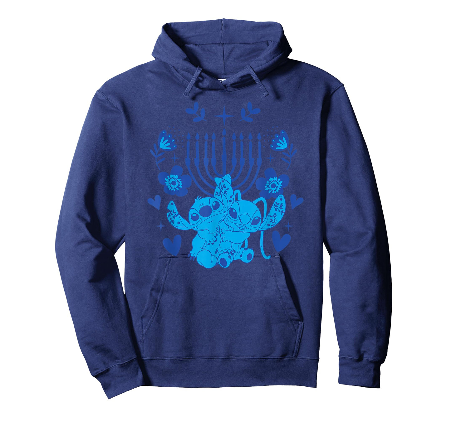 Disney Lilo & Stitch Hanukkah Stitch & Angel Holiday Menorah T-Shirt