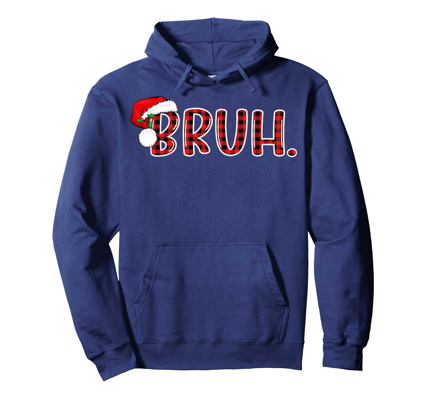 Bruh Funny Christmas Plaid Teens Boys Kids Xmas Pajamas T-Shirt