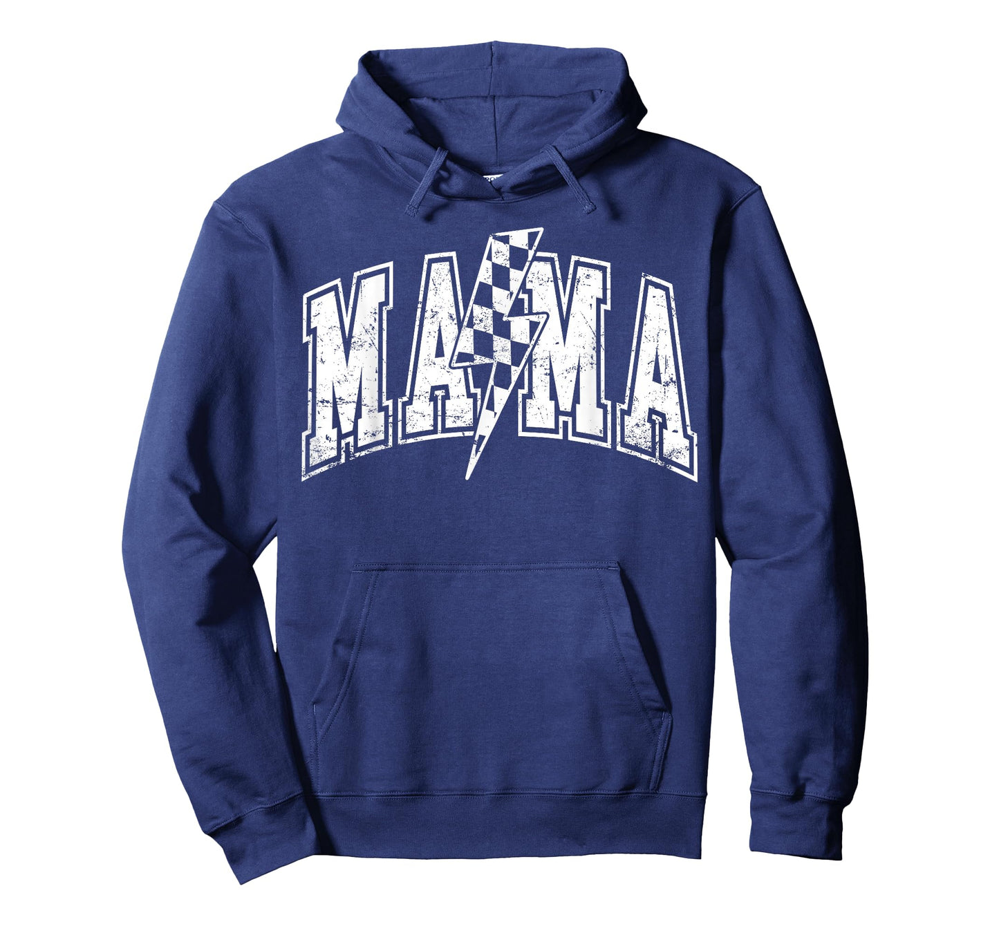 Mama Lightning Bolt Checkered Varsity Mom Women Mother's Day T-Shirt