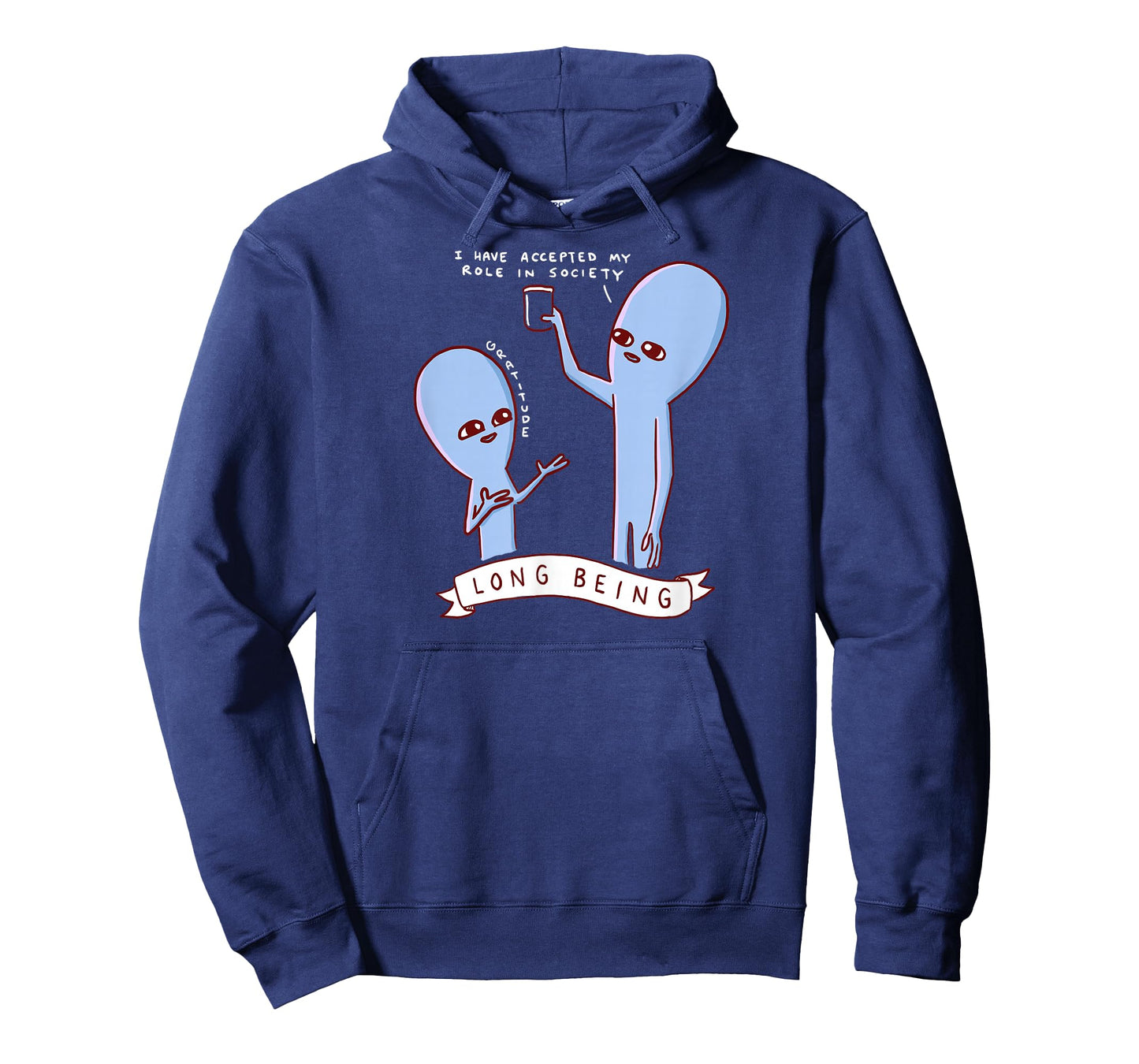 Threadless Nathan W. Pyle Strange Planet Long Being Graphic T-Shirt