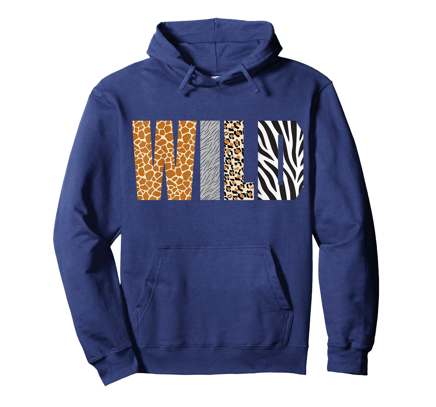 Wild Animal Pattern Giraffe Wolf Leopard Zebra Animal Print T-Shirt