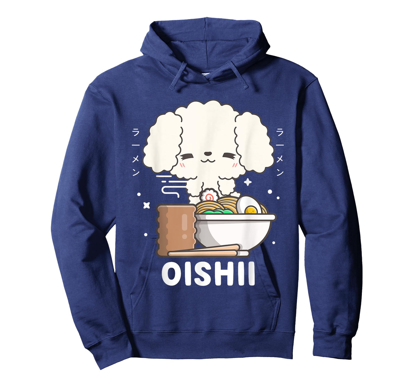 Kawaii Poodle Eats Japanese Ramen Noodles Kawaii Aesthetic T-Shirt