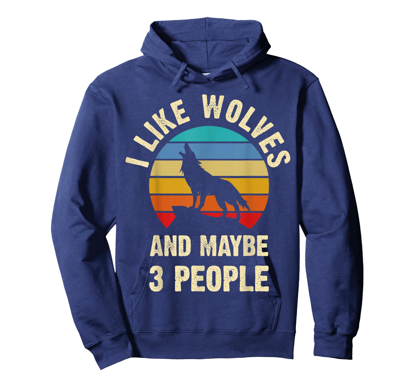 I like Wolves and maybe 3 people funny vintage themed gift T-Shirt