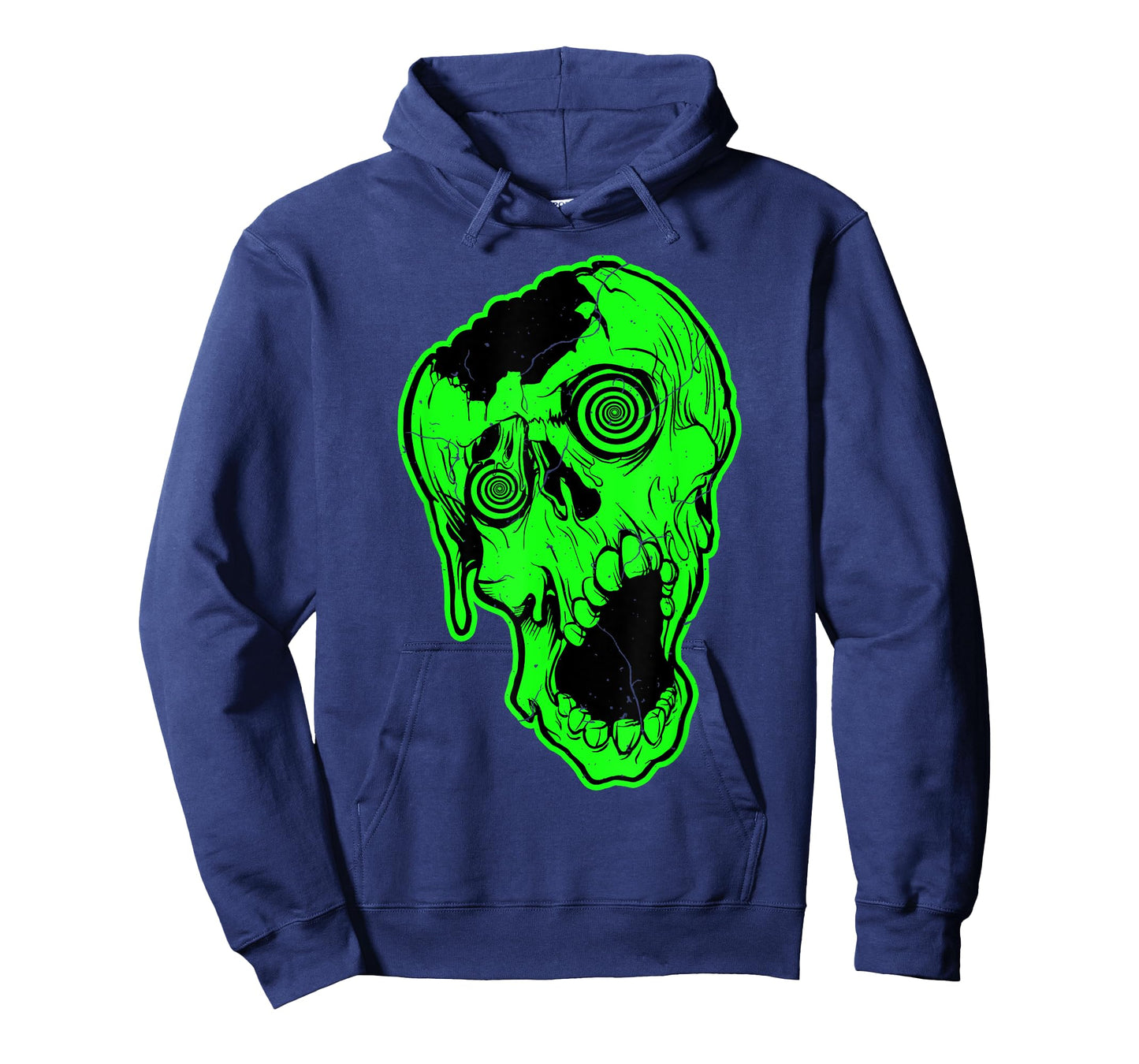 Retro 80's Neon Zombie skull skate t-shirt T-Shirt
