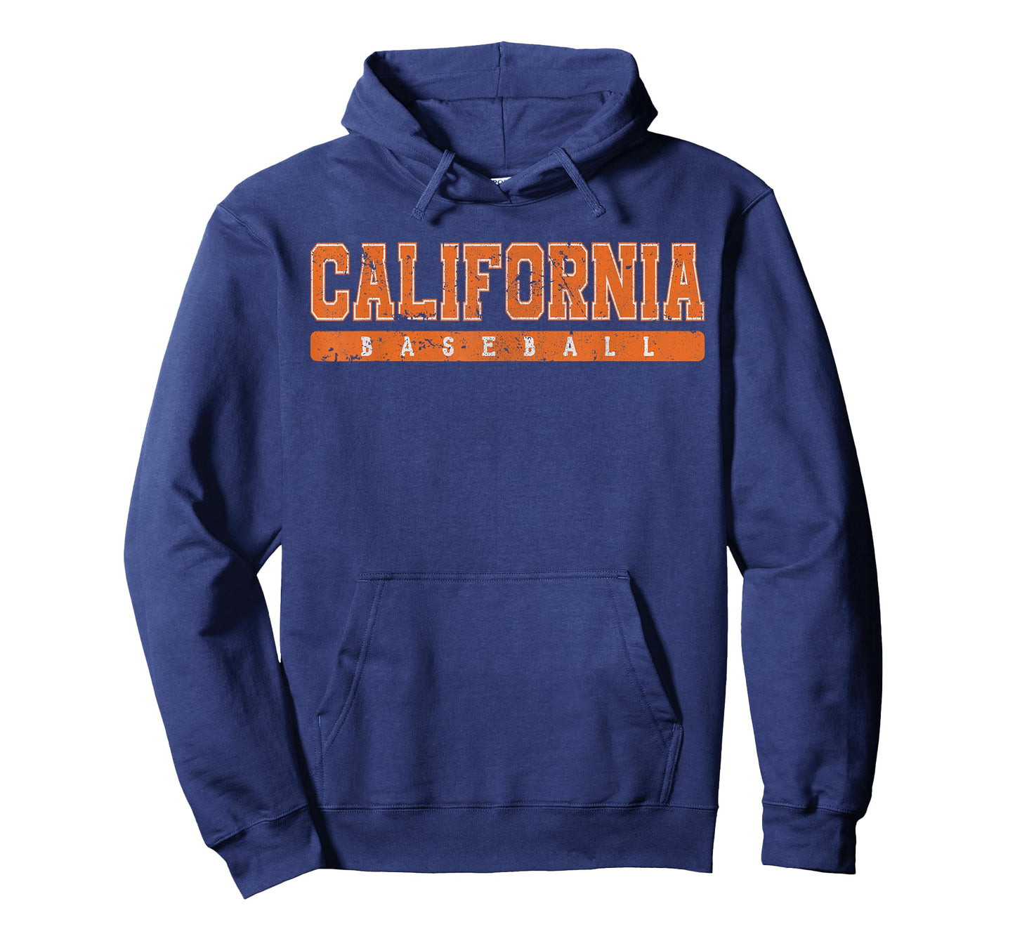 California Baseball Orange Vintage Text T-Shirt