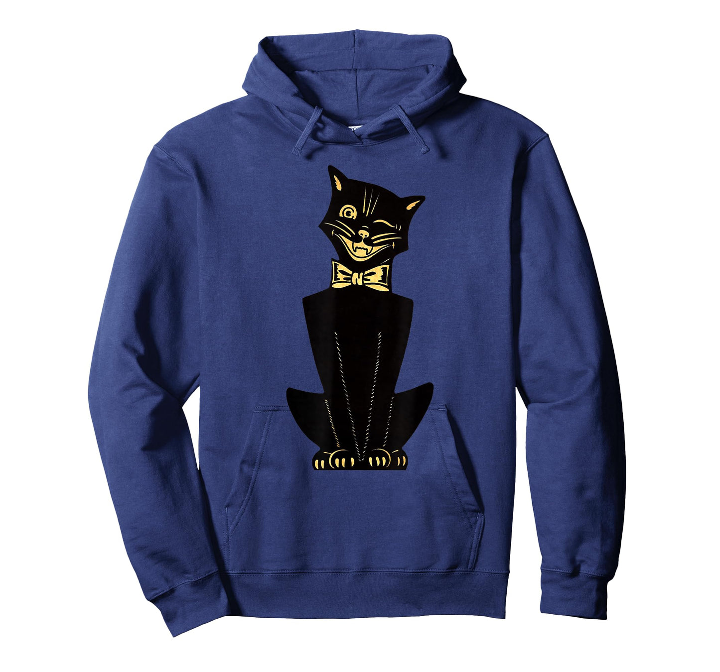 Men's Women's Vintage Halloween Cartoon Cat Graphic Tee T-Shirt