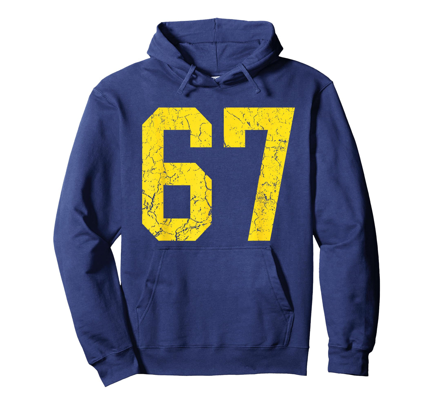 Distressed Bright Gold Number 67 Jersey Player Uniform #67 T-Shirt