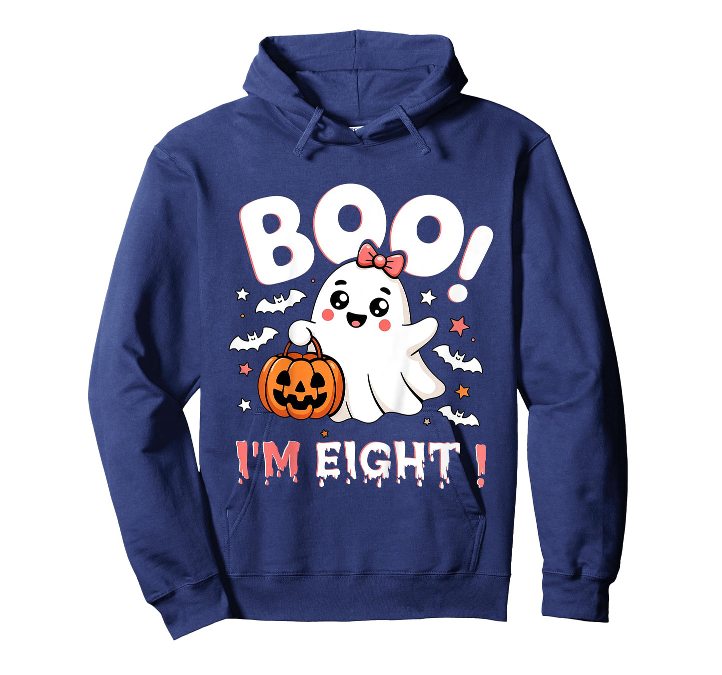 Ghost Boo I'm Eight 8th Birthday Toddler Halloween Party T-Shirt