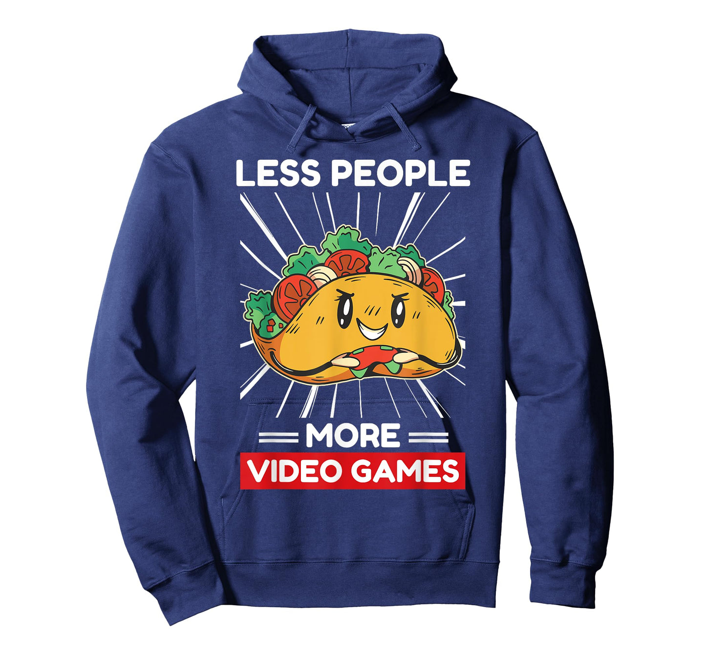Cute Kawaii Taco Less People More Video Games T-Shirt