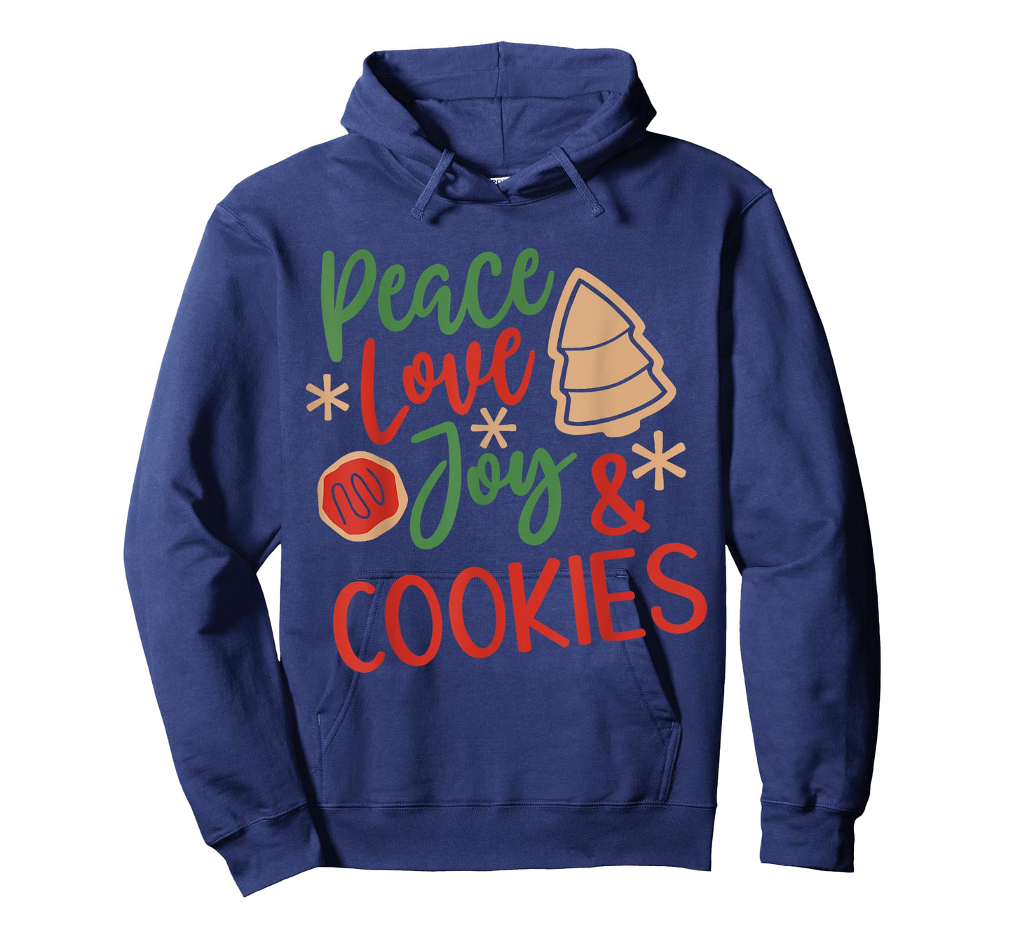 Peace Love Joy and Cookies Matching Family Christmas Pajamas T-Shirt