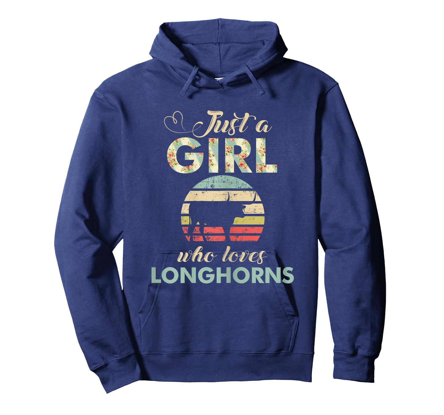 Just a Girl Who Loves Longhorns Retro Texas Longhorn T-Shirt
