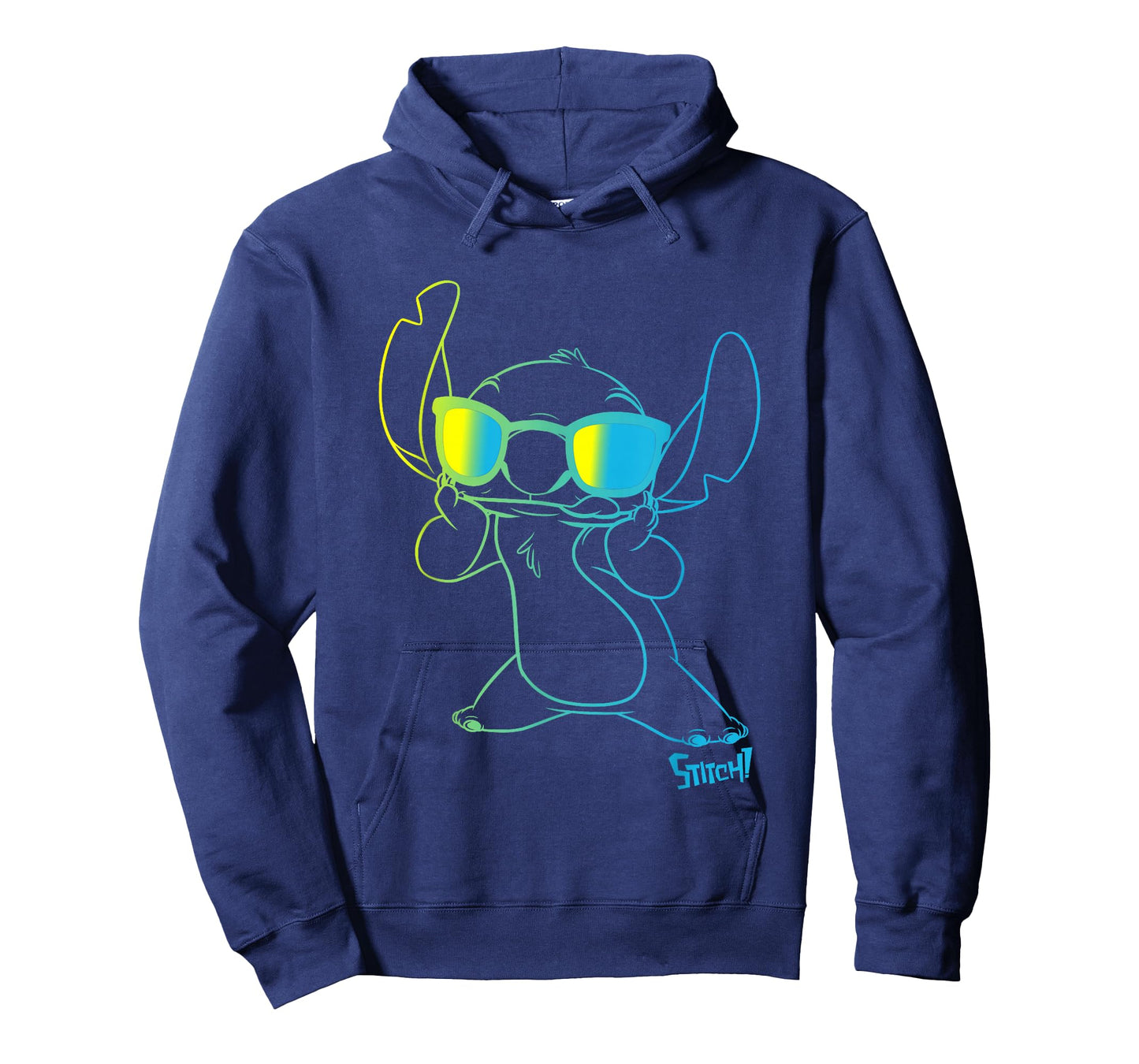 Disney Lilo & Stitch Cool Stitch Neon Outline Chest Portrait T-Shirt