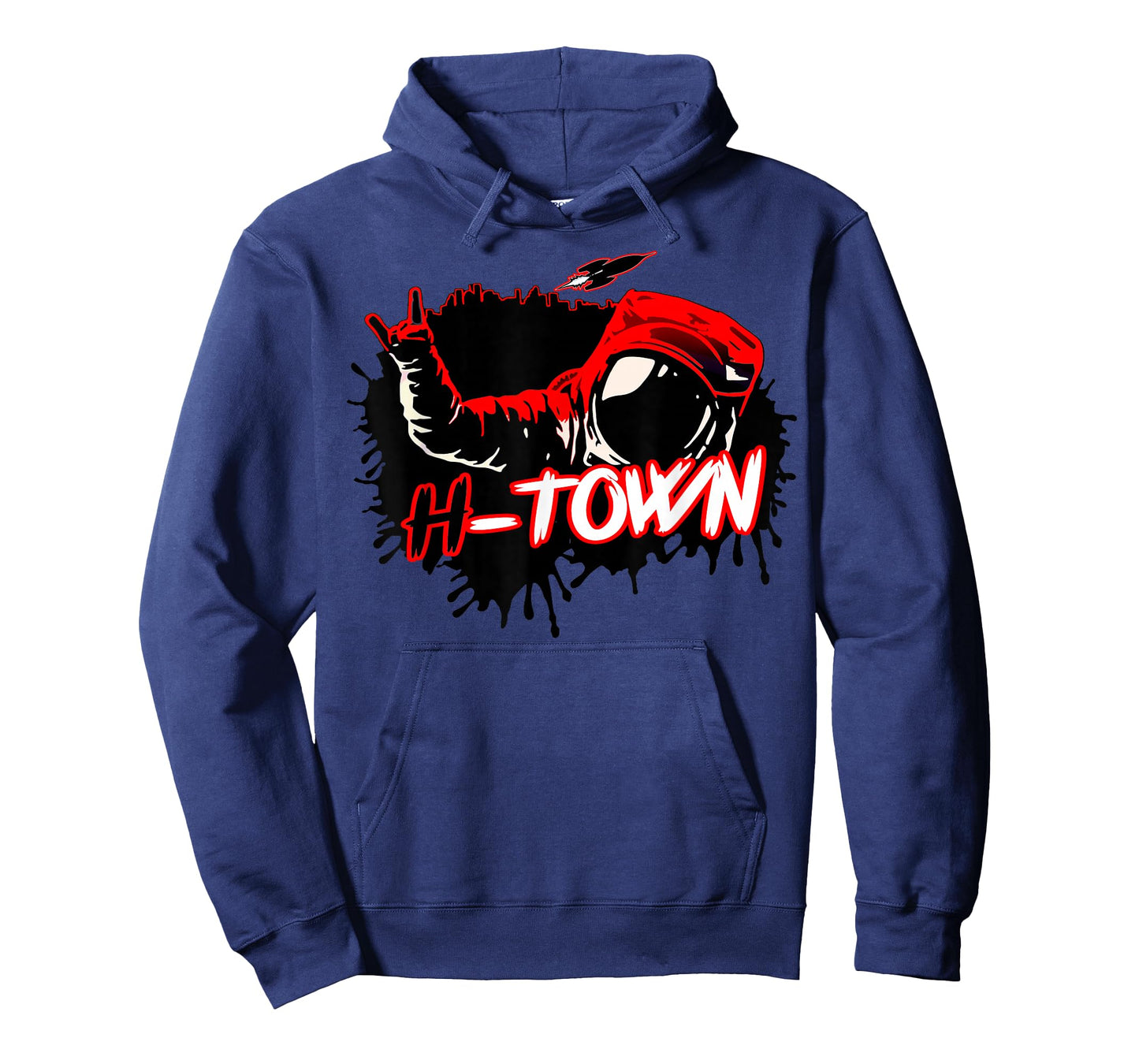 Houston Texas Astronaut H-Town Hand Sign Houston Basketball T-Shirt