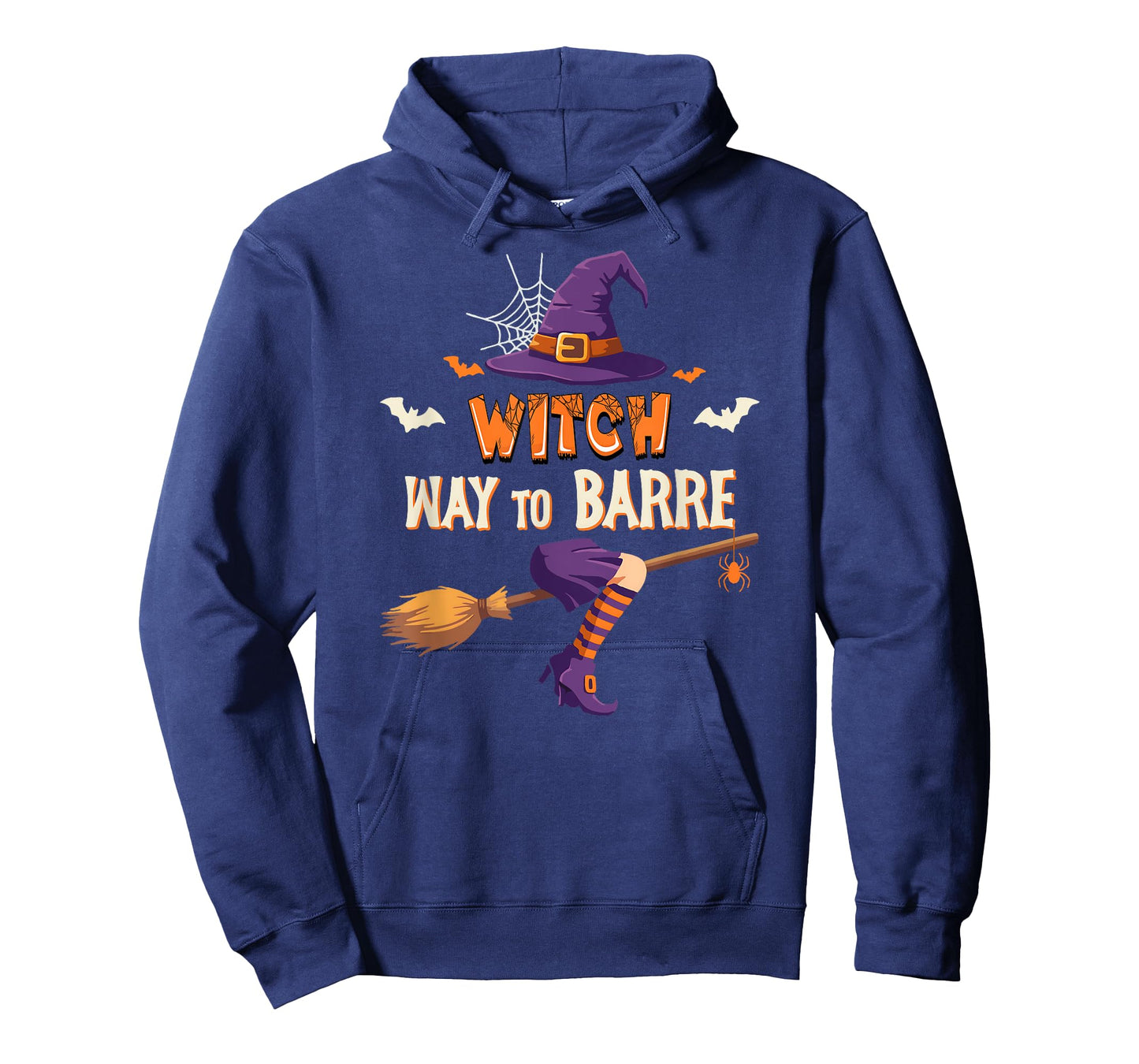 Witch Way To Barre Workout Halloween Funny Bat Hat Lovers T-Shirt