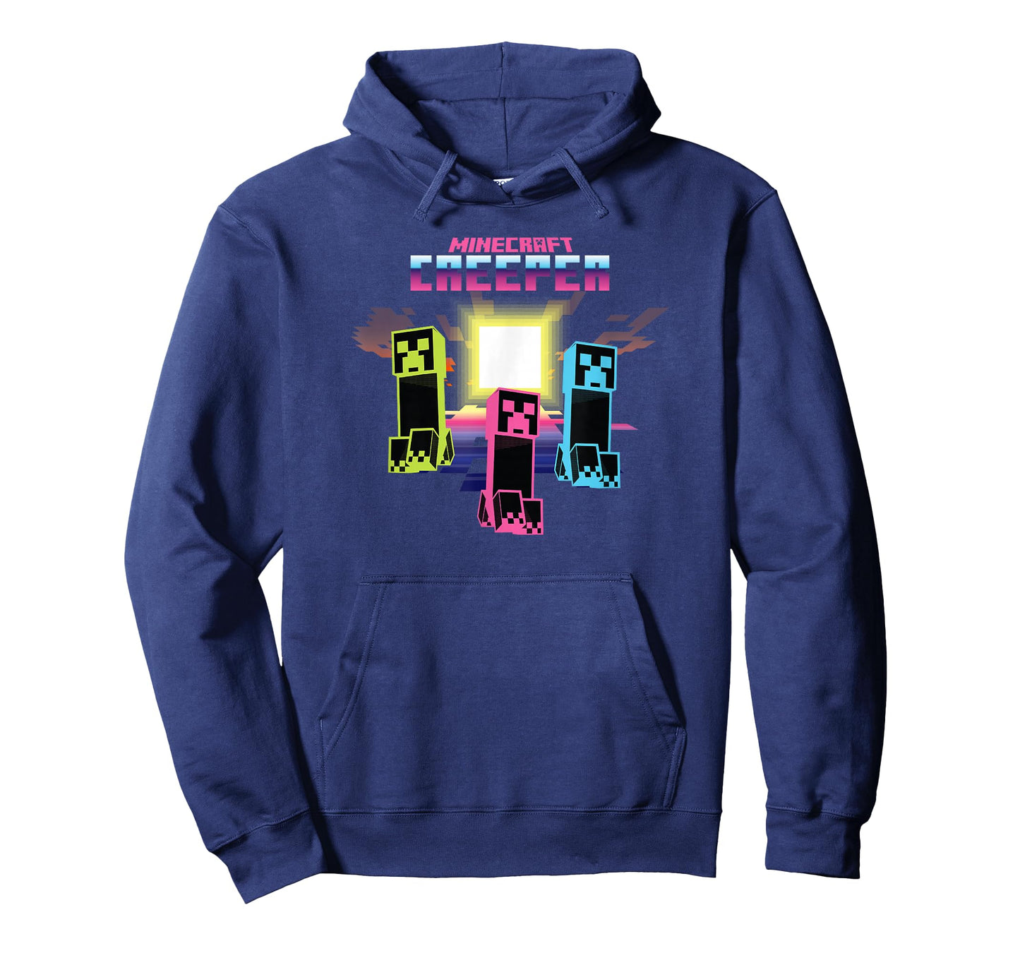 Minecraft Creeper Bright Neon Poster T-Shirt