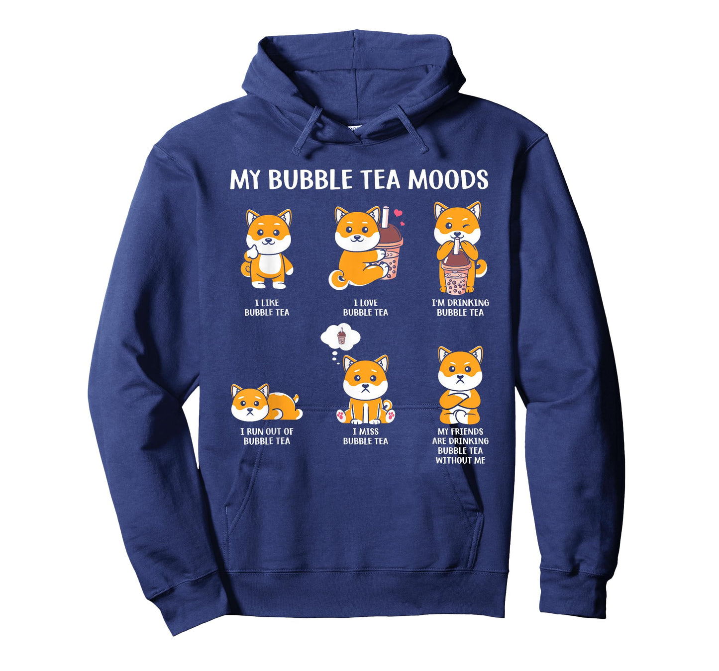My Bubble Tea Moods Funny Kawaii Boba Tea Bubble Tea Fox T-Shirt