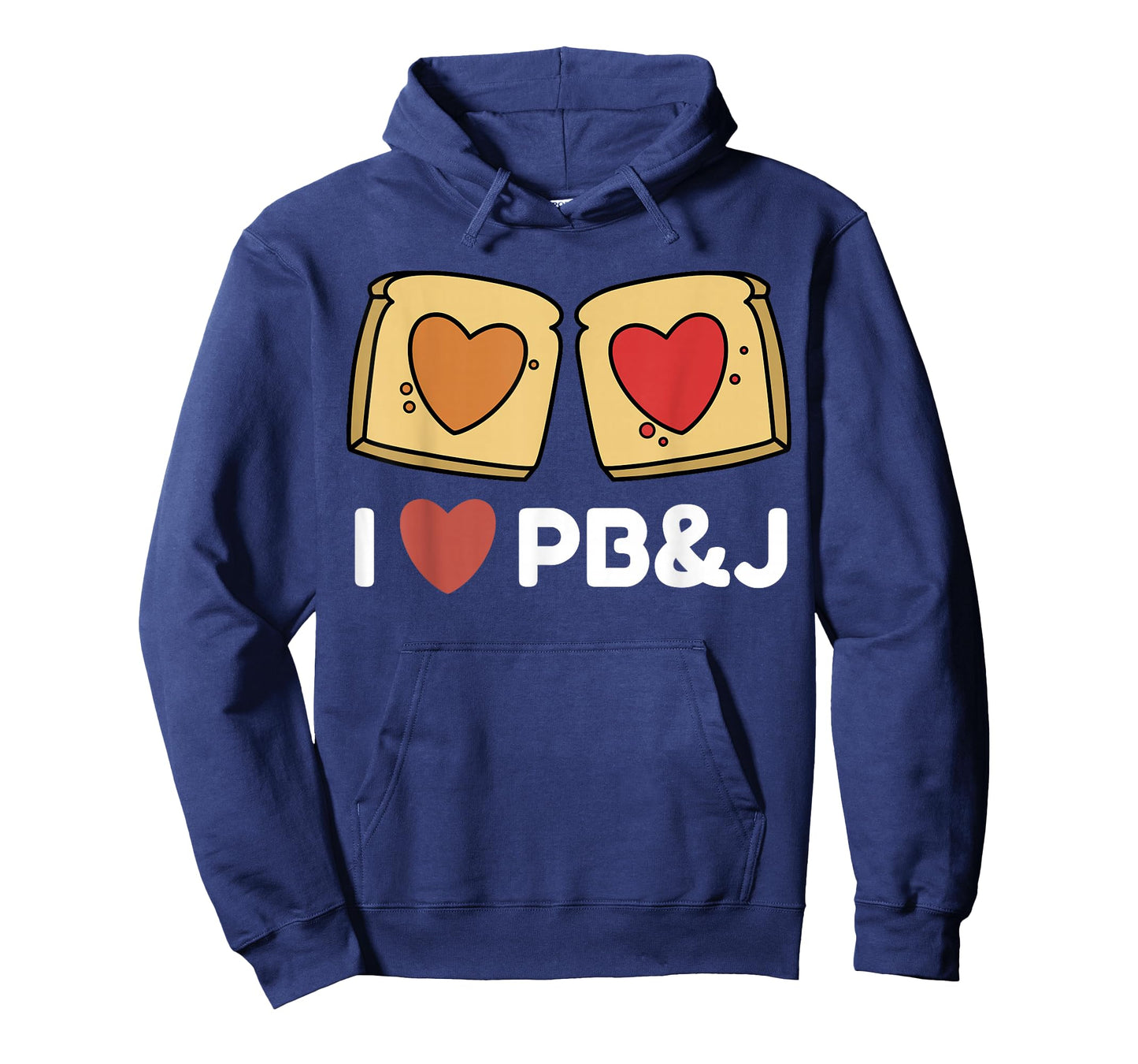 I Love PB&J T-shirt Peanut butter and jelly sandwich hearts T-Shirt