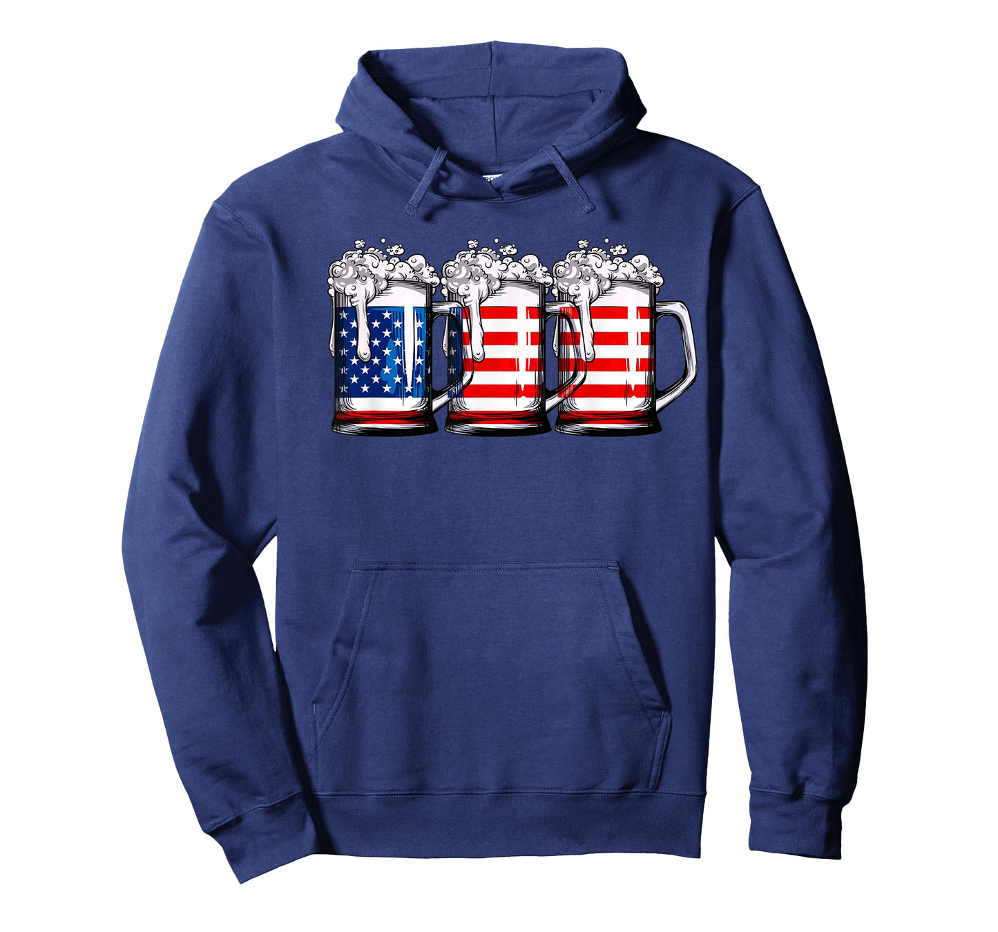 Beer American Flag 4th of July Men Women Merica Drinking USA T-Shirt