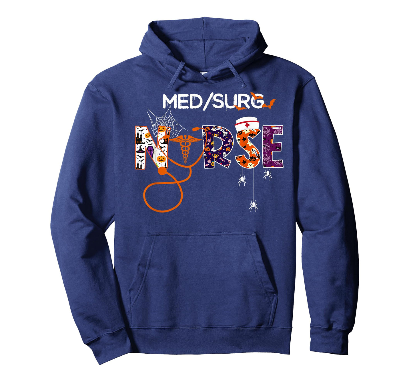 Retro Med Surg Nurse Halloween Stethoscope Medical Surgical T-Shirt