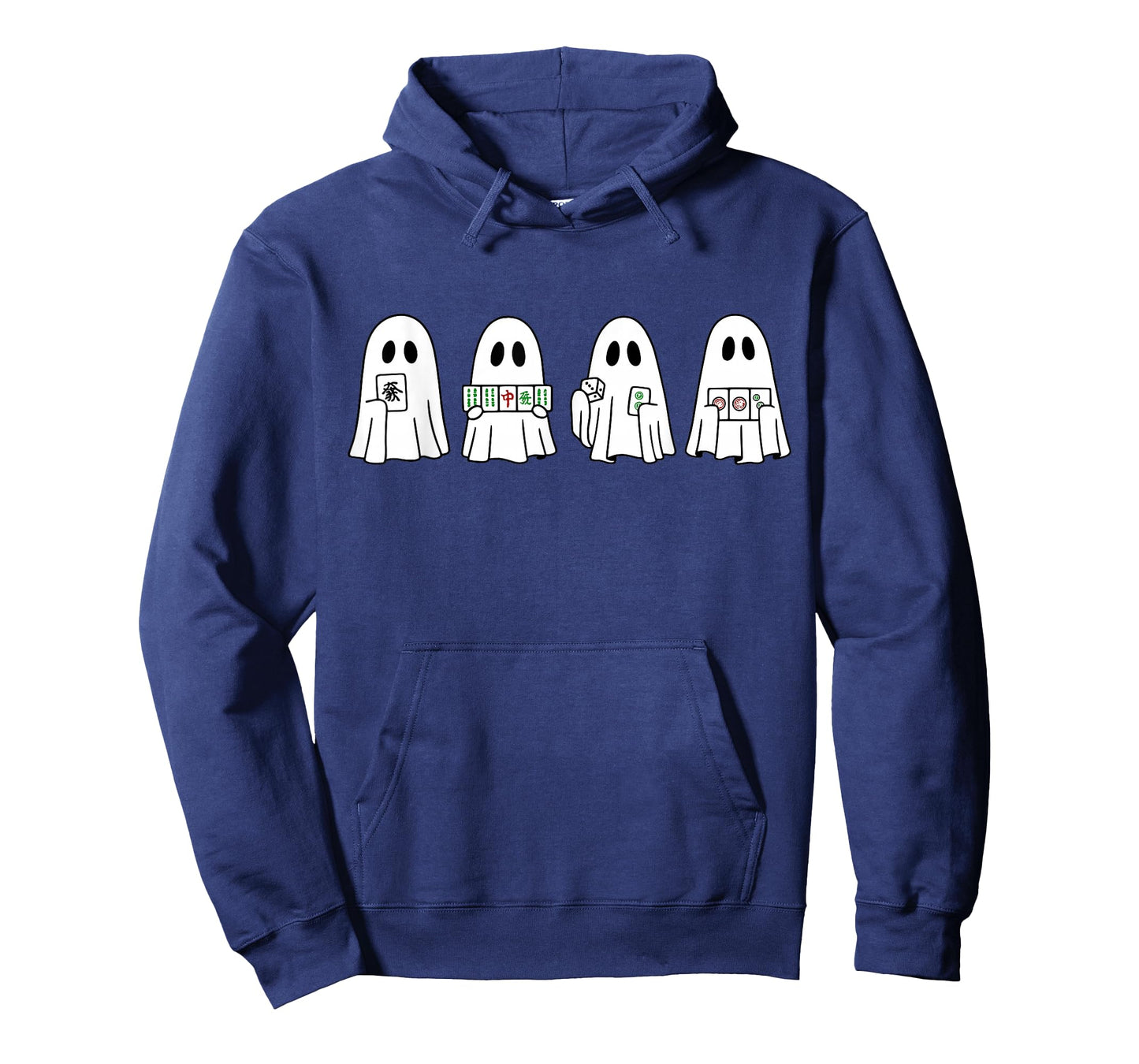 Halloween Ghost Playing Mahjong Spooky Season Game Day Fall T-Shirt