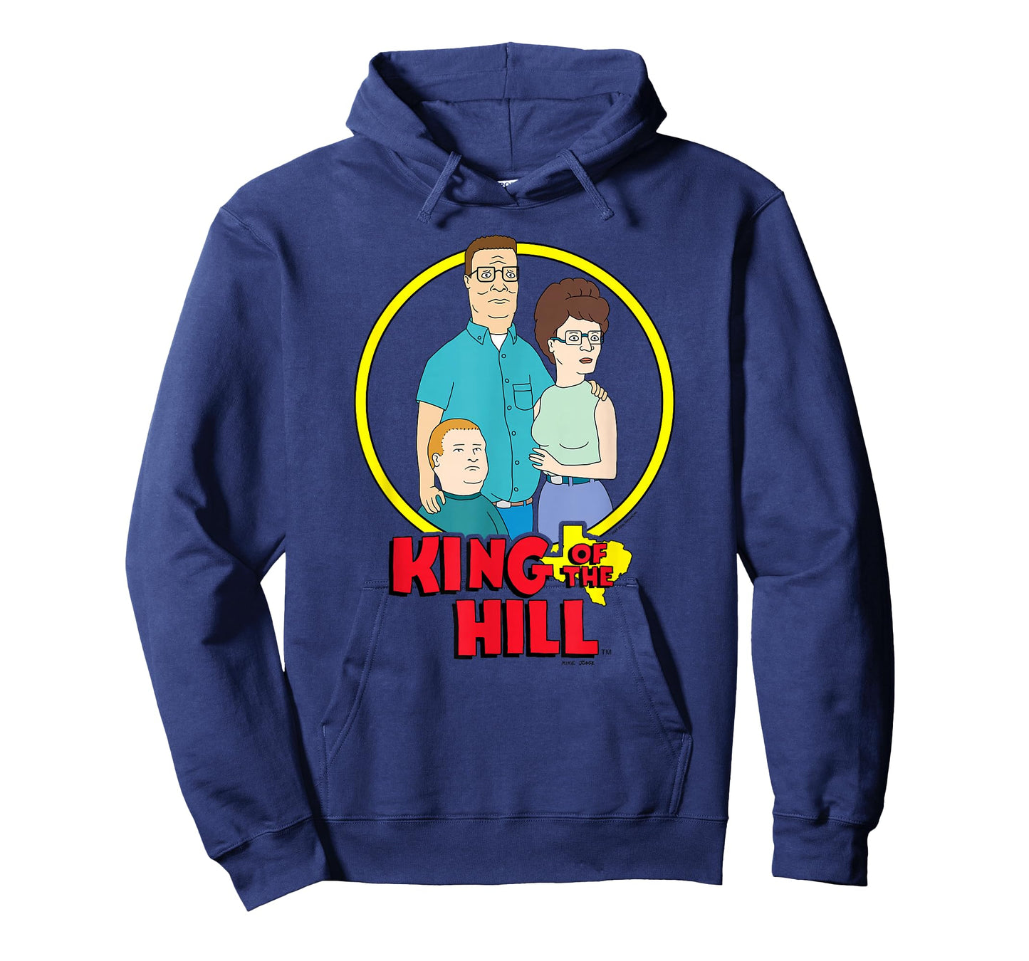 King of The Hill Retro Classic Family Portrait Circle Logo T-Shirt