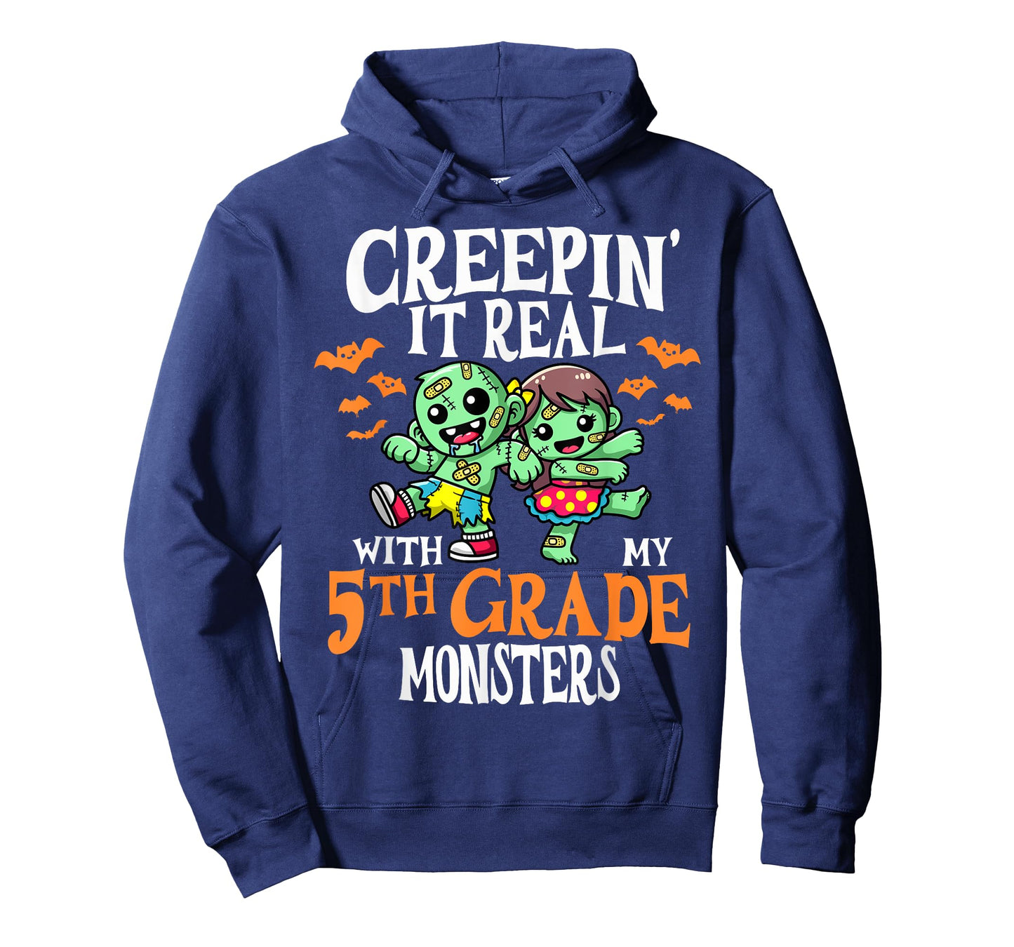 Creepin It Real Monster School 5th Grade Teacher Halloween T-Shirt