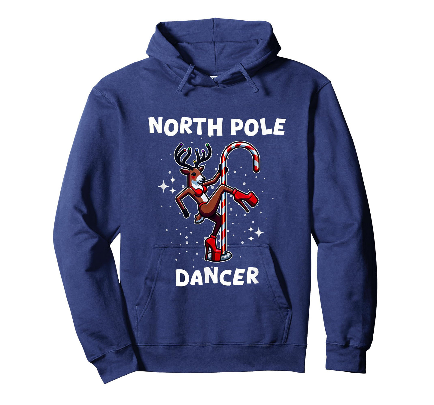 North Pole Dancer Reindeer Stripper Pole Funny Christmas T-Shirt