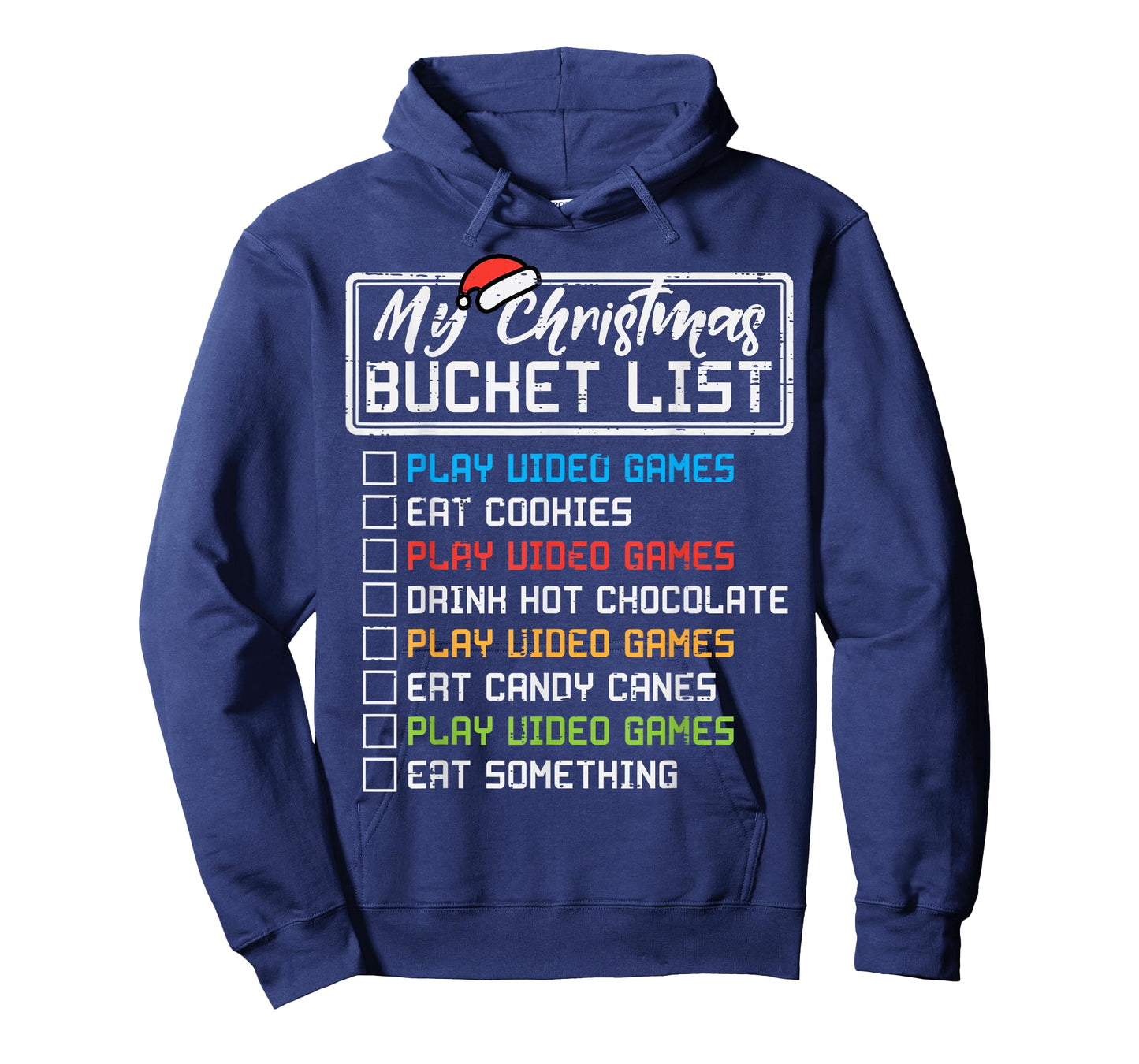 Christmas Bucket List Video Games Xmas Gamer Boys Kids Men T-Shirt
