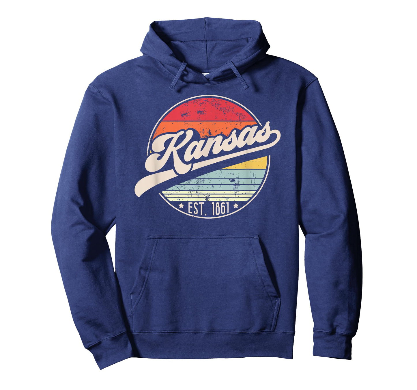 Retro Kansas Home State KS Cool 70s Style Sunset T-Shirt