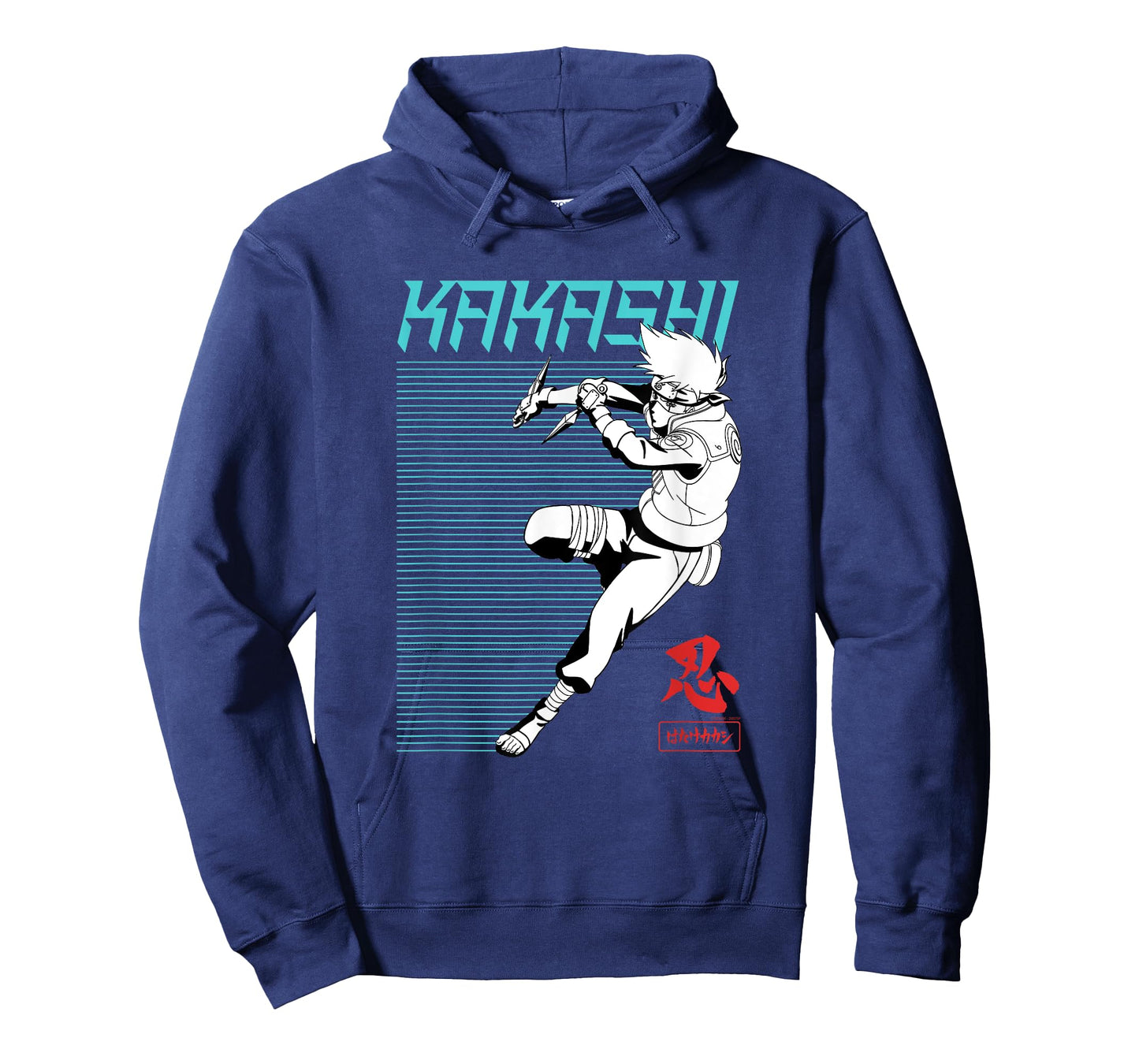 Naruto Shippuden Kakashi Outline Action Lines Anime T-Shirt