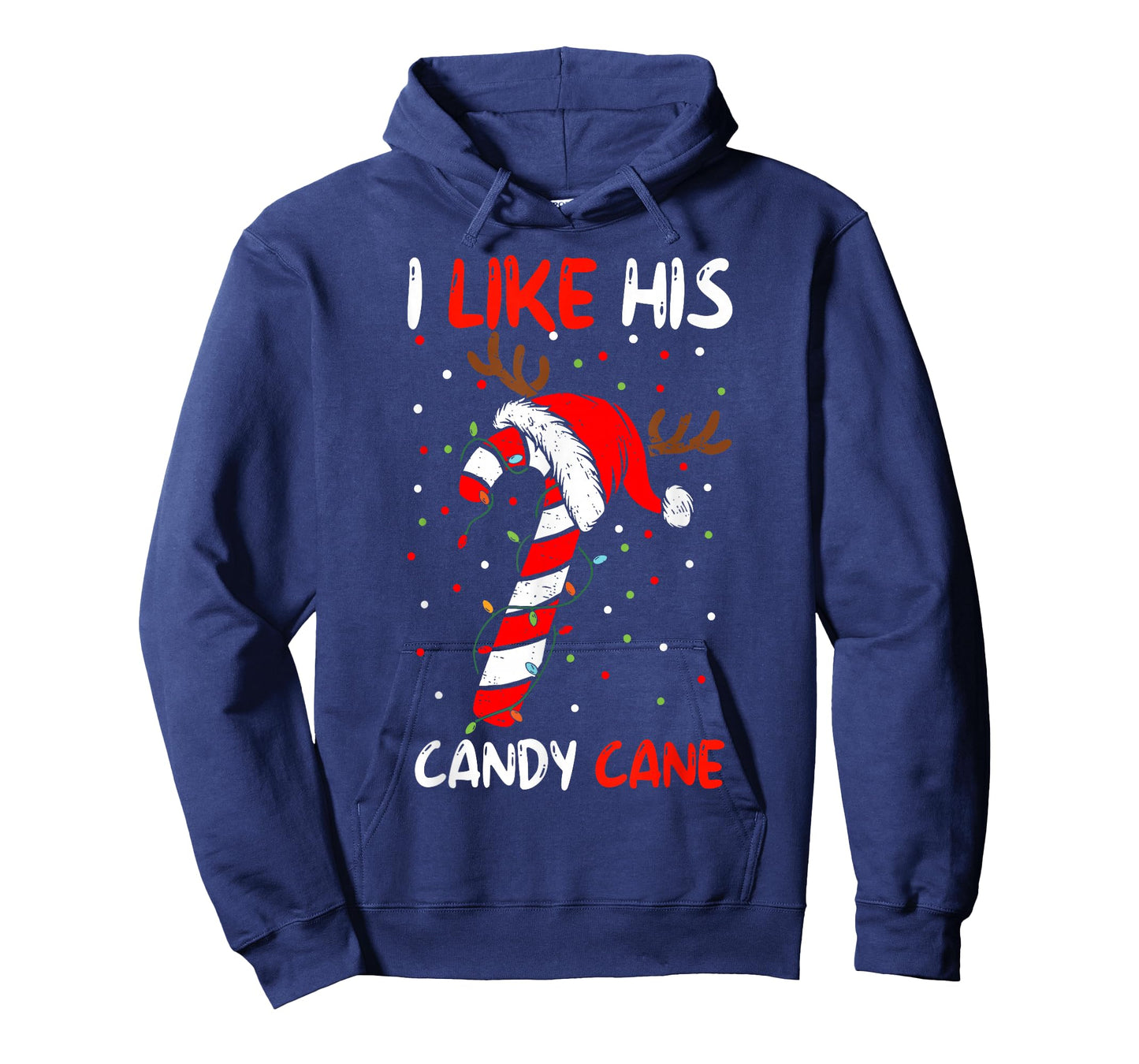 I Like His Candy Cane Couple Matching Christmas Mens Womens T-Shirt