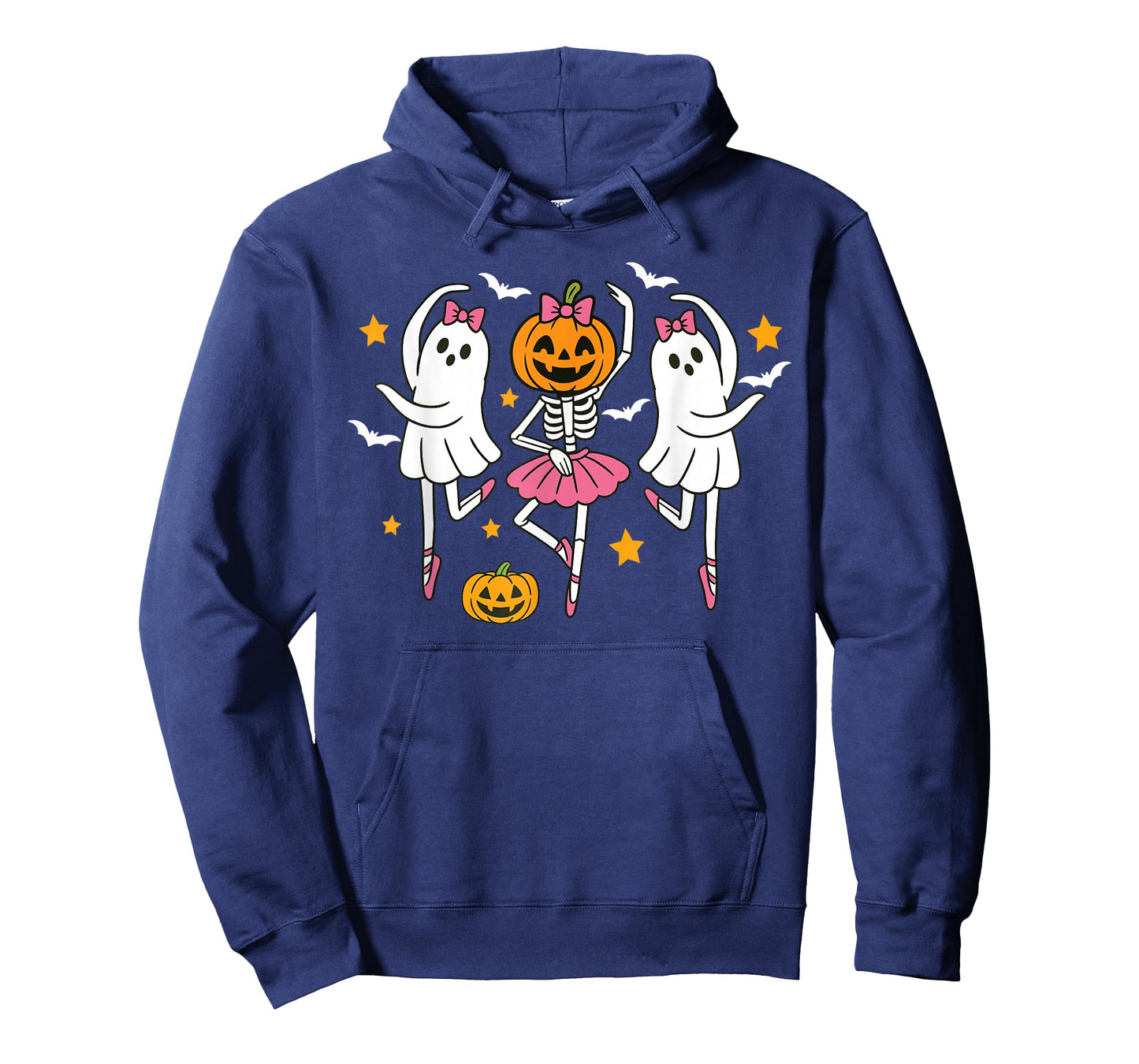 Cute Halloween Girls Ghost Ballet Women Skeleton Ballerina T-Shirt