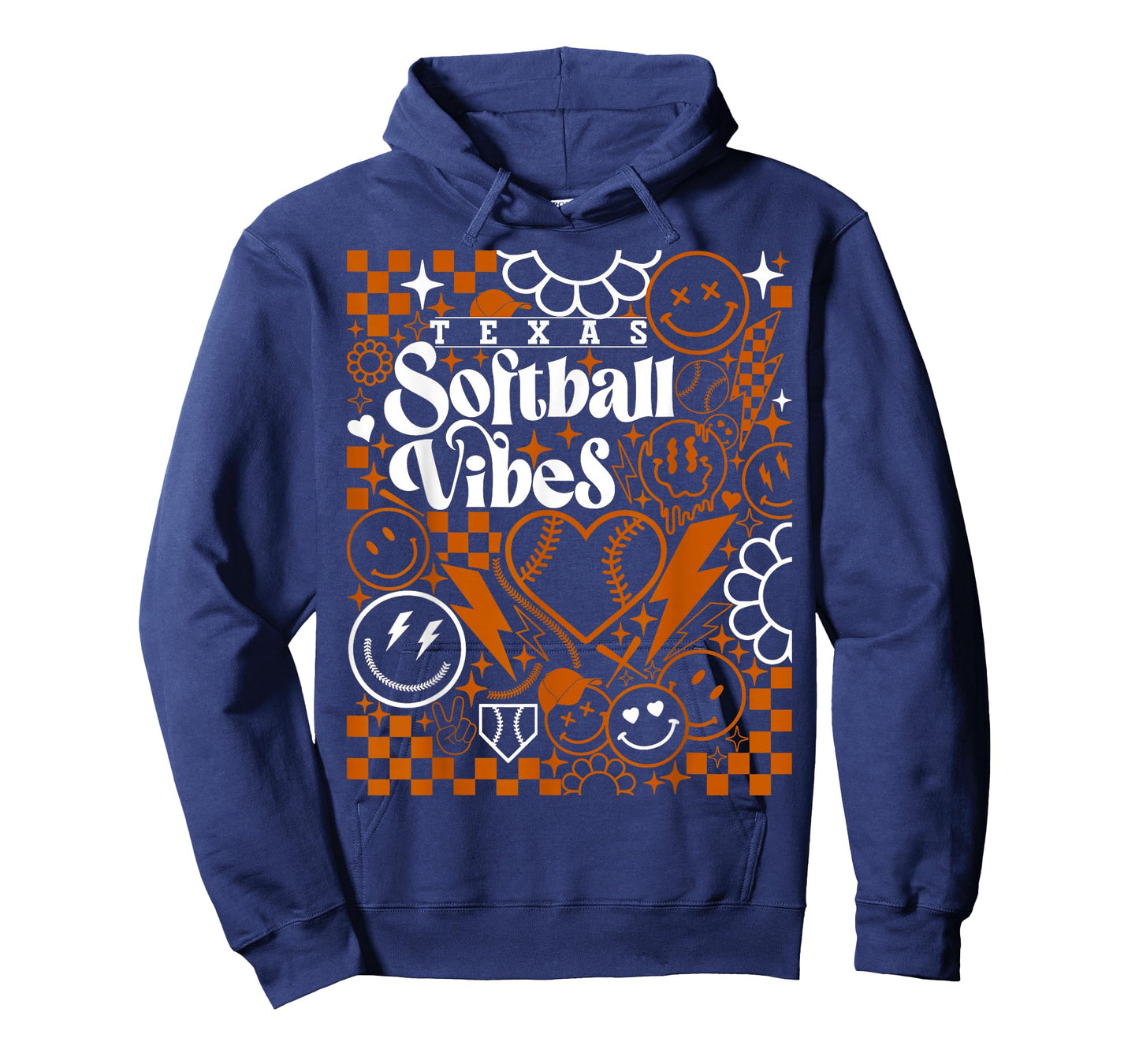 Texas Softball Vintage Mens Kids Team Retro Softball Fan T-Shirt