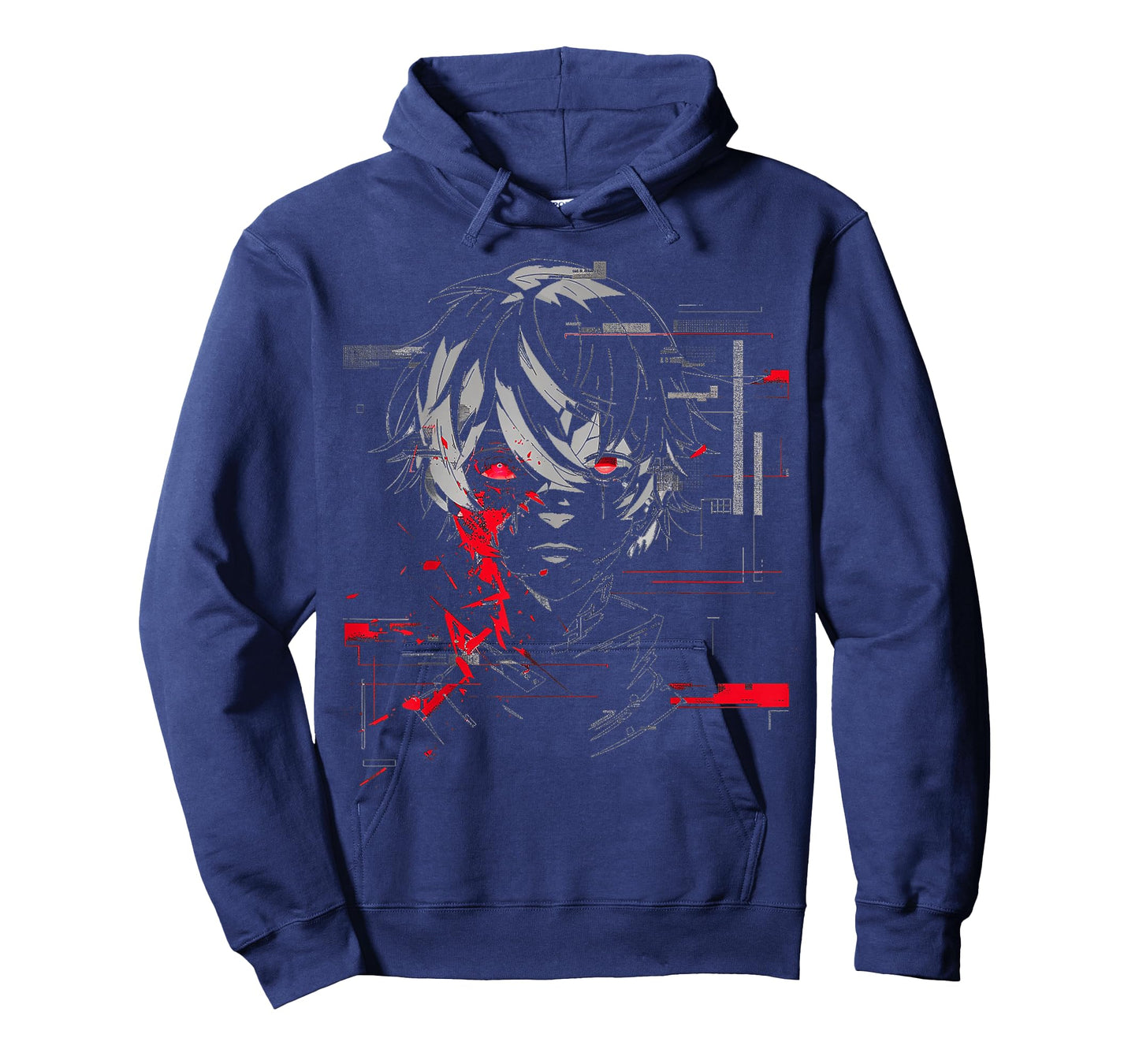 Anime Manga Motif Red-Eyes Artwork Anime T-Shirt