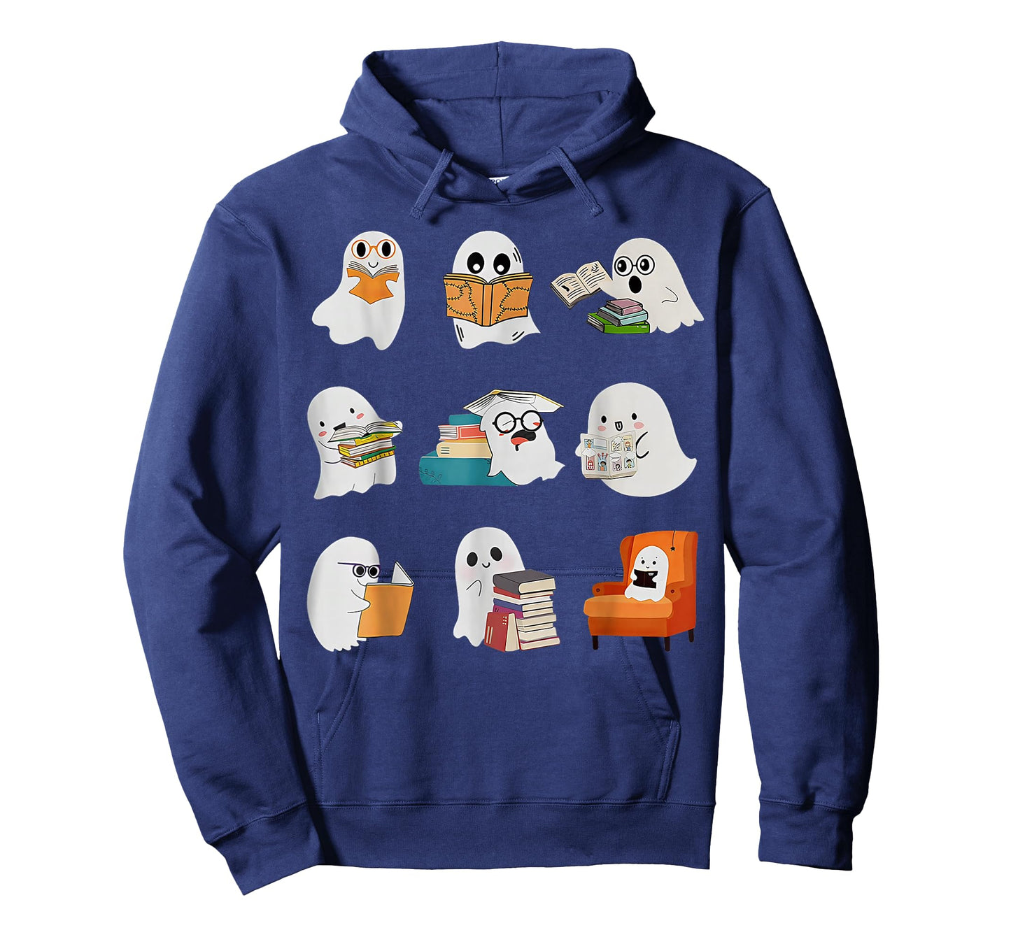 Ghost Reading Teacher Halloween Librarian Book Lover School T-Shirt